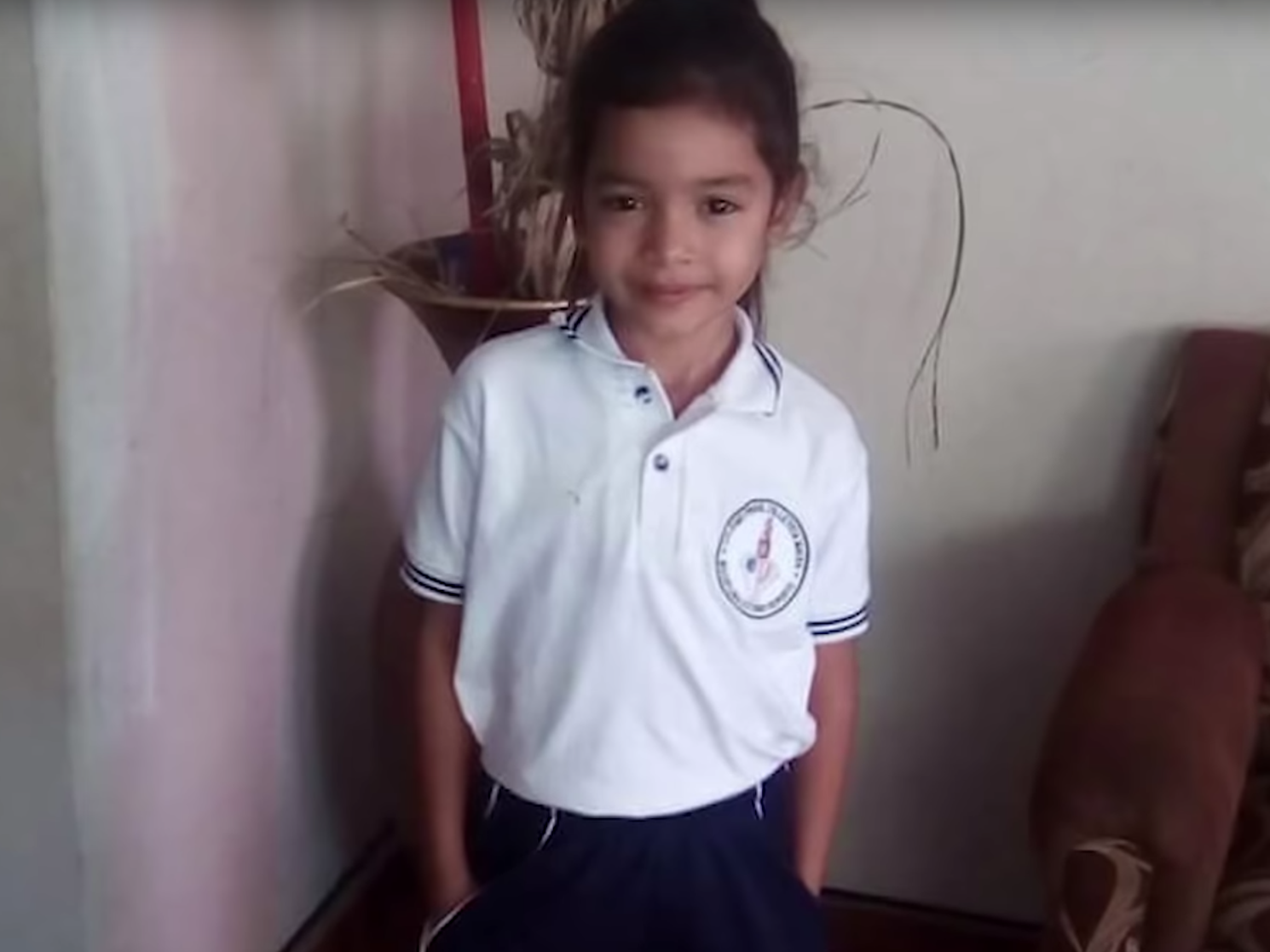 A screenshot from a video produced by ProPublica about 6-year-old Alison Jimena Valencia Madrid who had just crossed into the U.S. before she was detained and separated from her mother. An audio recording of Alison pleading for someone to call her aunt sparked national outcry and condemnation. (ProPublica/Screenshot by NPR)