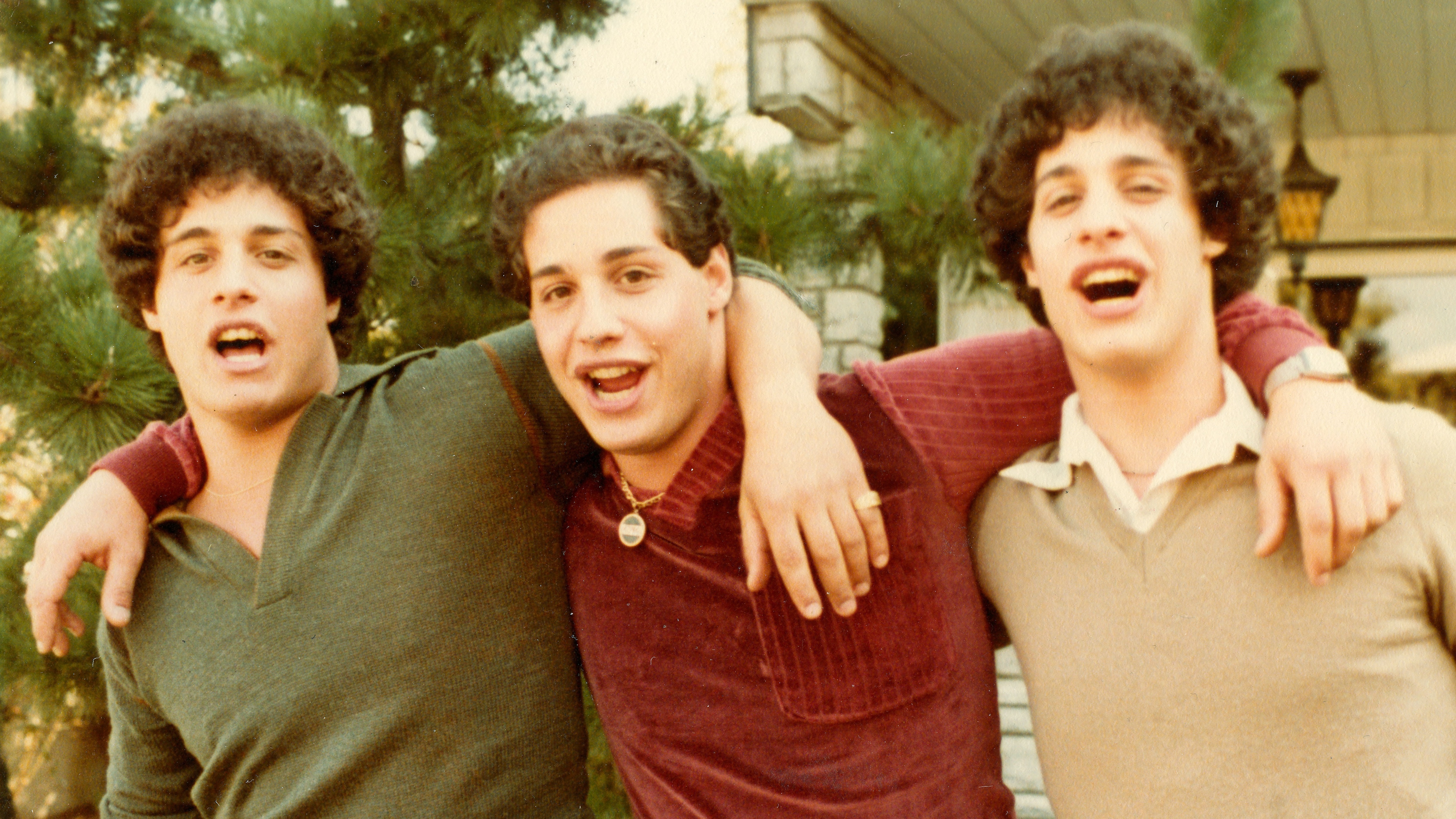 L to R: Eddy Galland, David Kellman and Bobby Shafran were identical triplets separated at birth; the documentary <em>Three Identical Strangers</em> explores their fascinating story. ... Stories. (NEON)