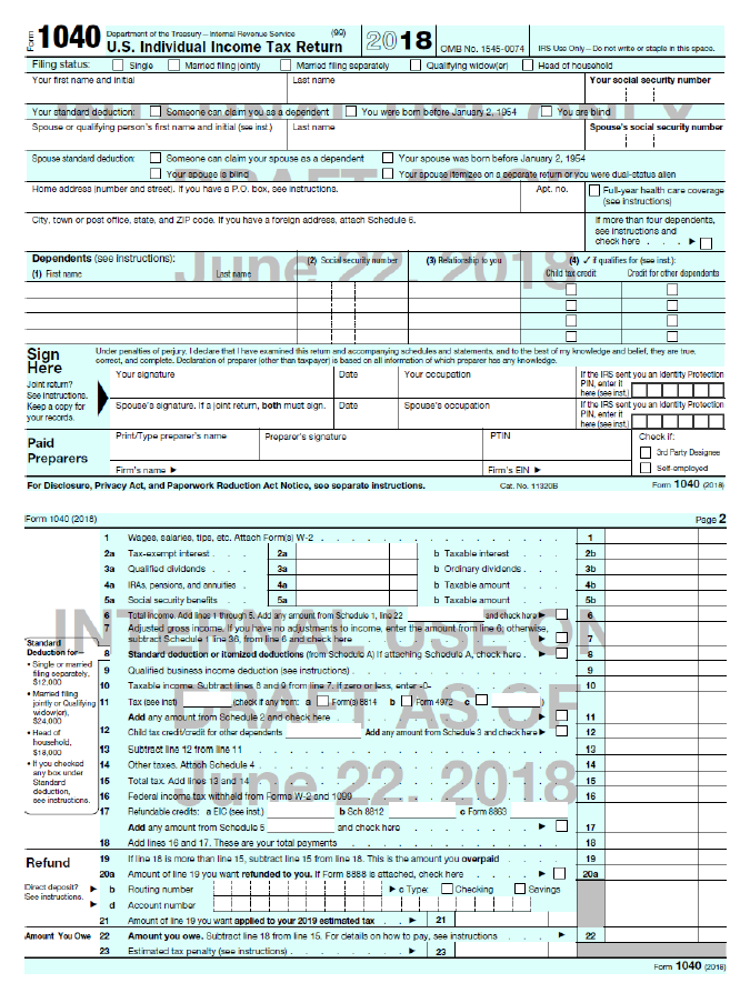 Trump's New IRS 'Postcard' Is Not So Simple And Not Really A Postcard Draft-1040-2018-final_custom-16cfa90c74a3bd14bdae7bb29c83b14a4b07325e-s800-c85