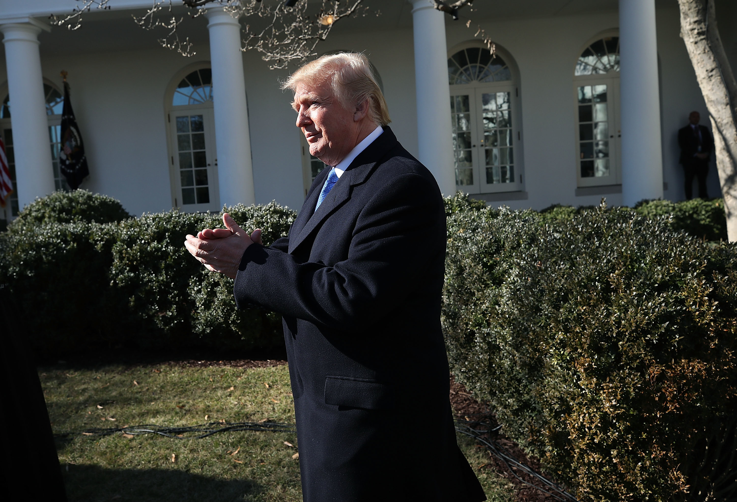 President Trump spoke to March for Life participants and pro-life leaders at the White House on January 19. He has been signaling that he won't ask potential Supreme Court nominees about their positions on specific cases, but he doesn't need to — all on his short list are conservative judges. (Mark Wilson/Getty Images)