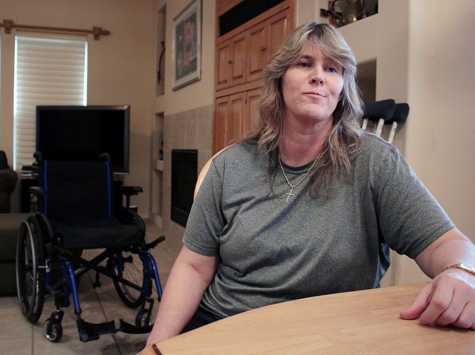 Shannon Hubbard has complex regional pain syndrome and considers herself lucky that her doctor hasn't cut back her pain prescription dosage.