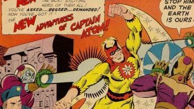 Cover of Captain Atom #78 (December 1965). Co-created by Steve Ditko, the nuclear-powered hero left a wake of ... stars? Sparkles? Glitter? ... in his fabulous wake.