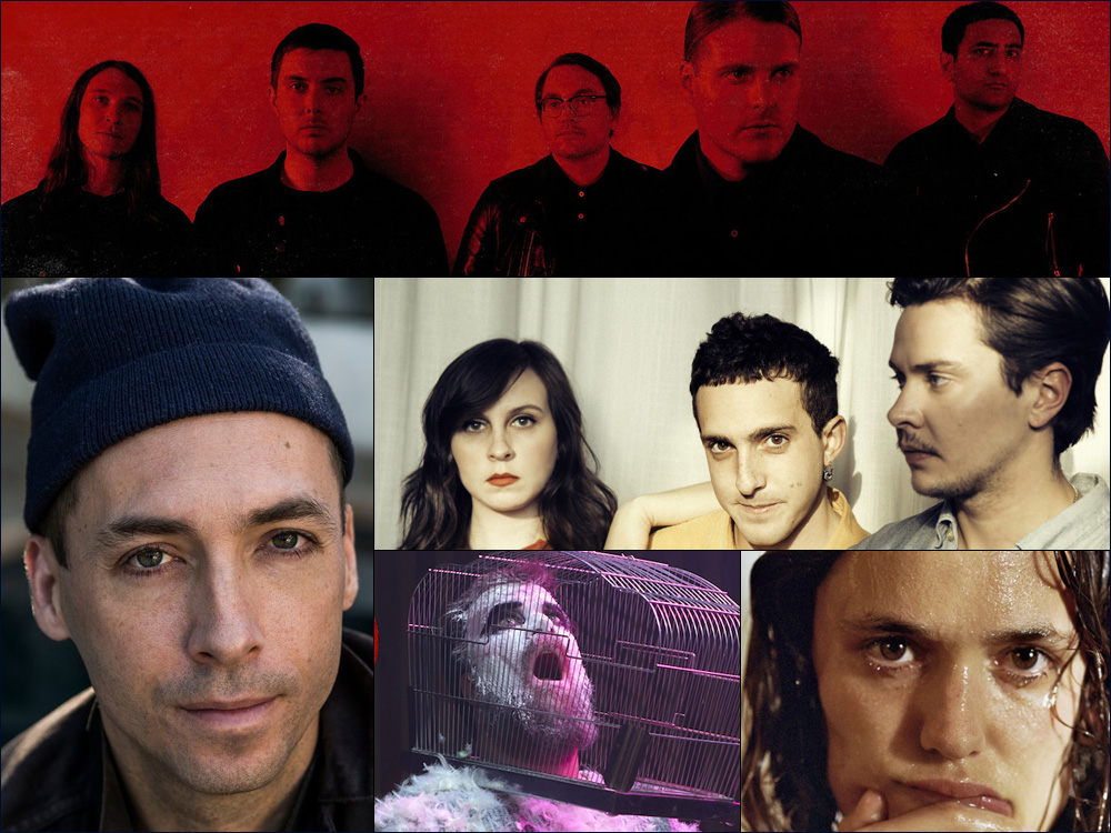 Clockwise from upper left: Deafheaven, Flasher, Wet, John Grant, Tim Hecker (Courtesy of the artists)