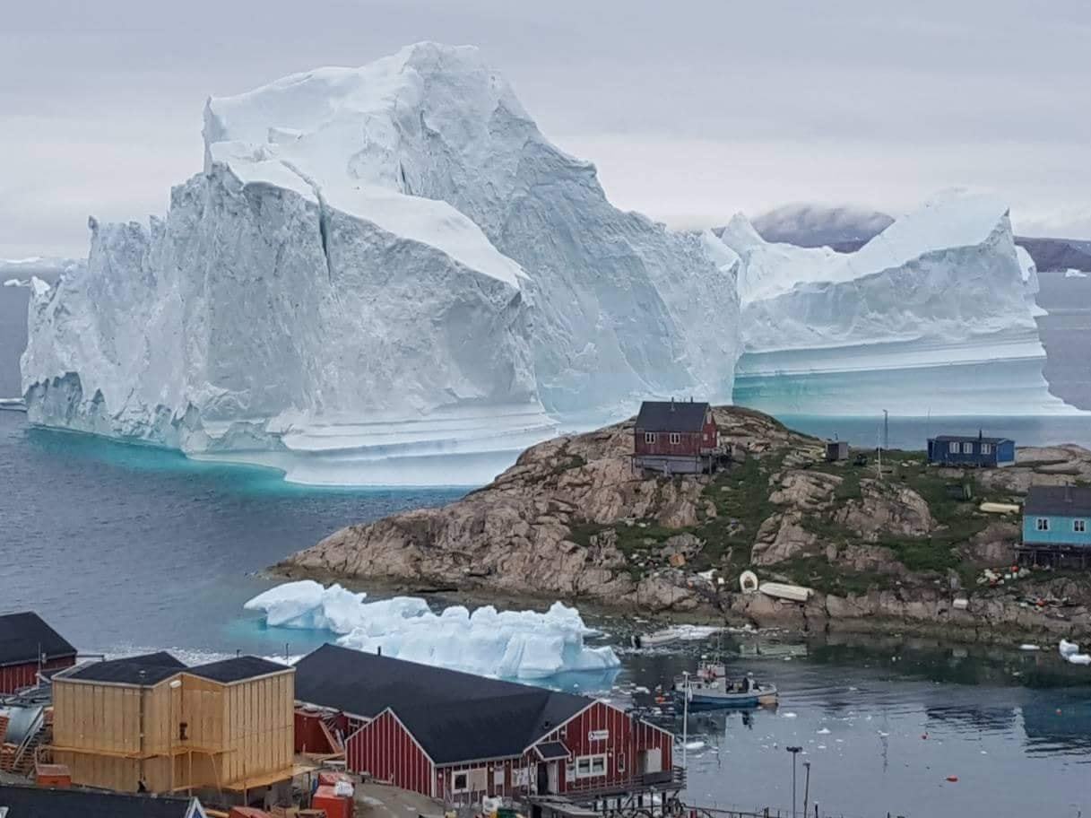 Scientists say the iceberg is unstable and could be a threat to the village nearby. (AFP/Getty Images)