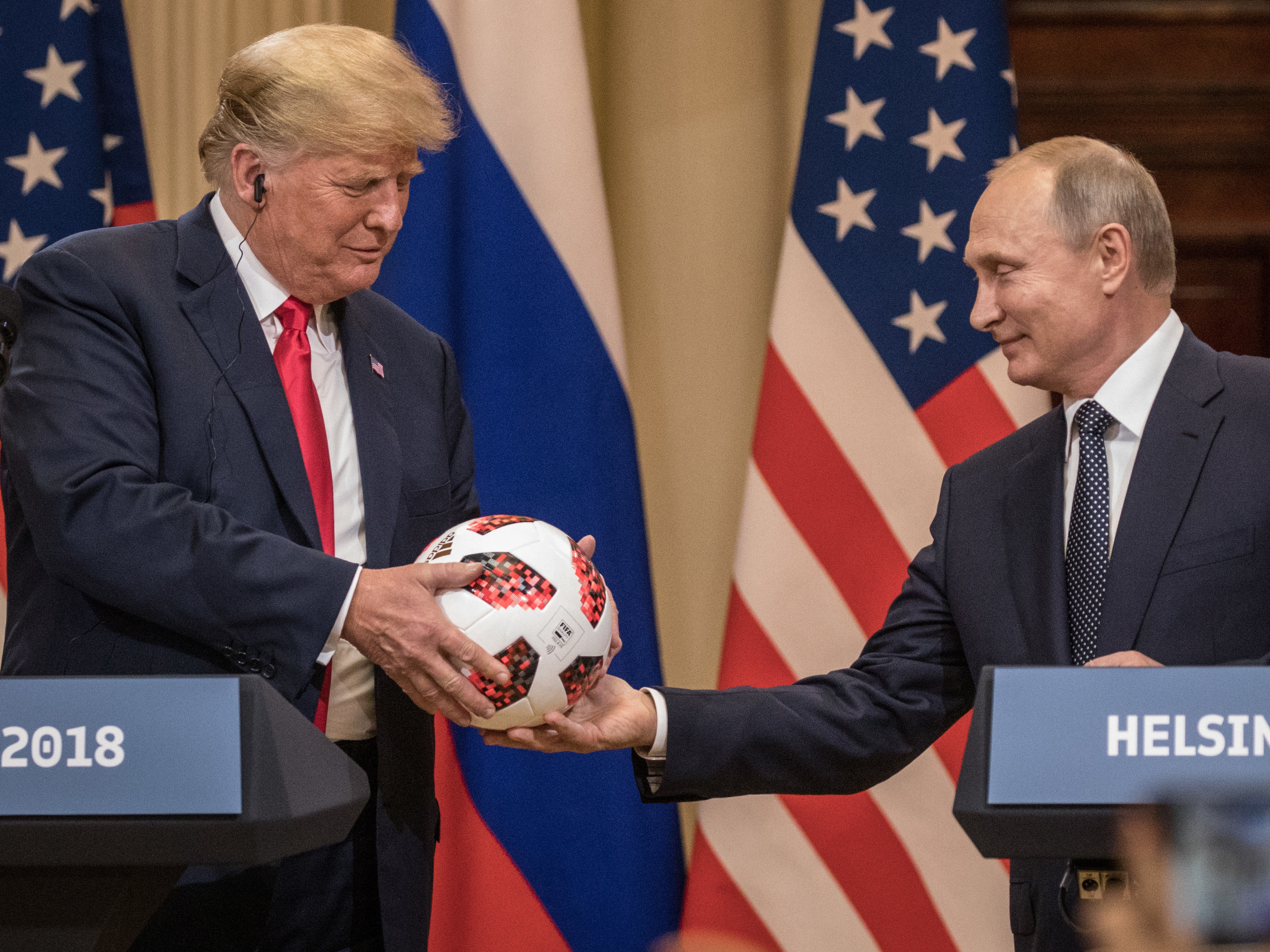 President Trump now says he worries Russian President Vladimir Putin is interfering with U.S. democracy — in order to help Democrats this fall. (Getty Images)