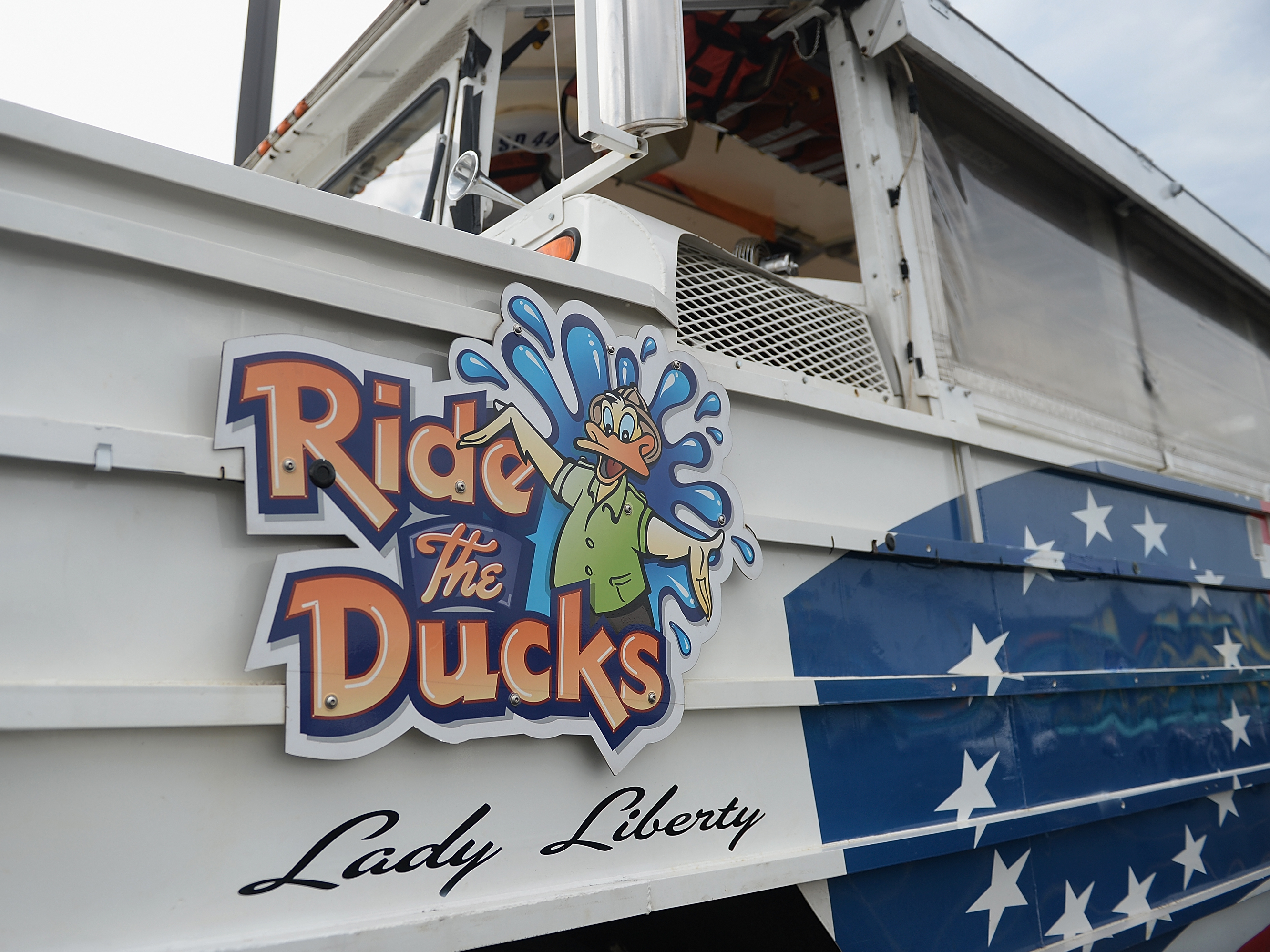 An amphibious boat is seen at Ride The Ducks on July 20, in Branson, Mo. On Friday, the National Transportation Safety Board released a preliminary report of video captured in the minutes leading up to the deadly accident. (Getty Images)