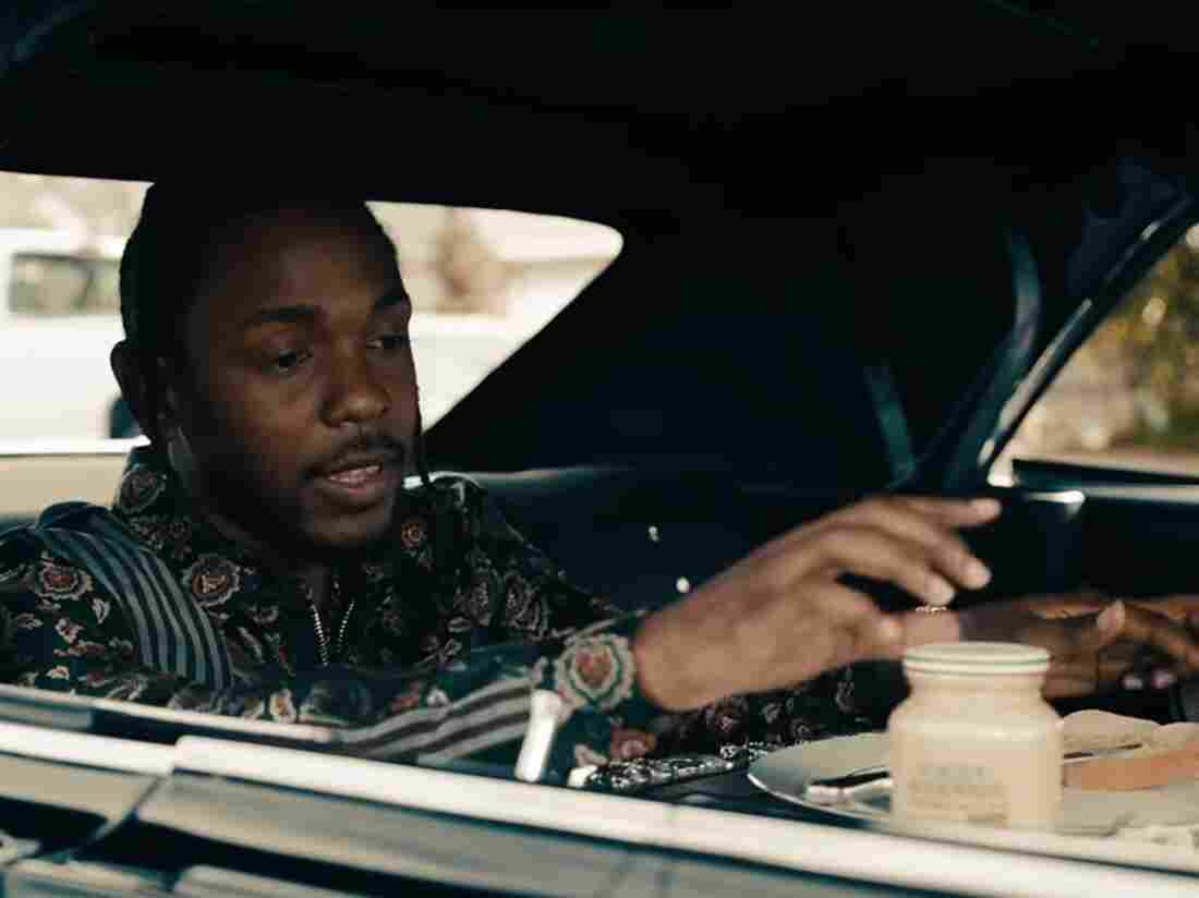One recent example of a musician prominently mentioning a brand in a song: Kendrick Lamar with a jar of Grey Poupon in the music video for "Humble."