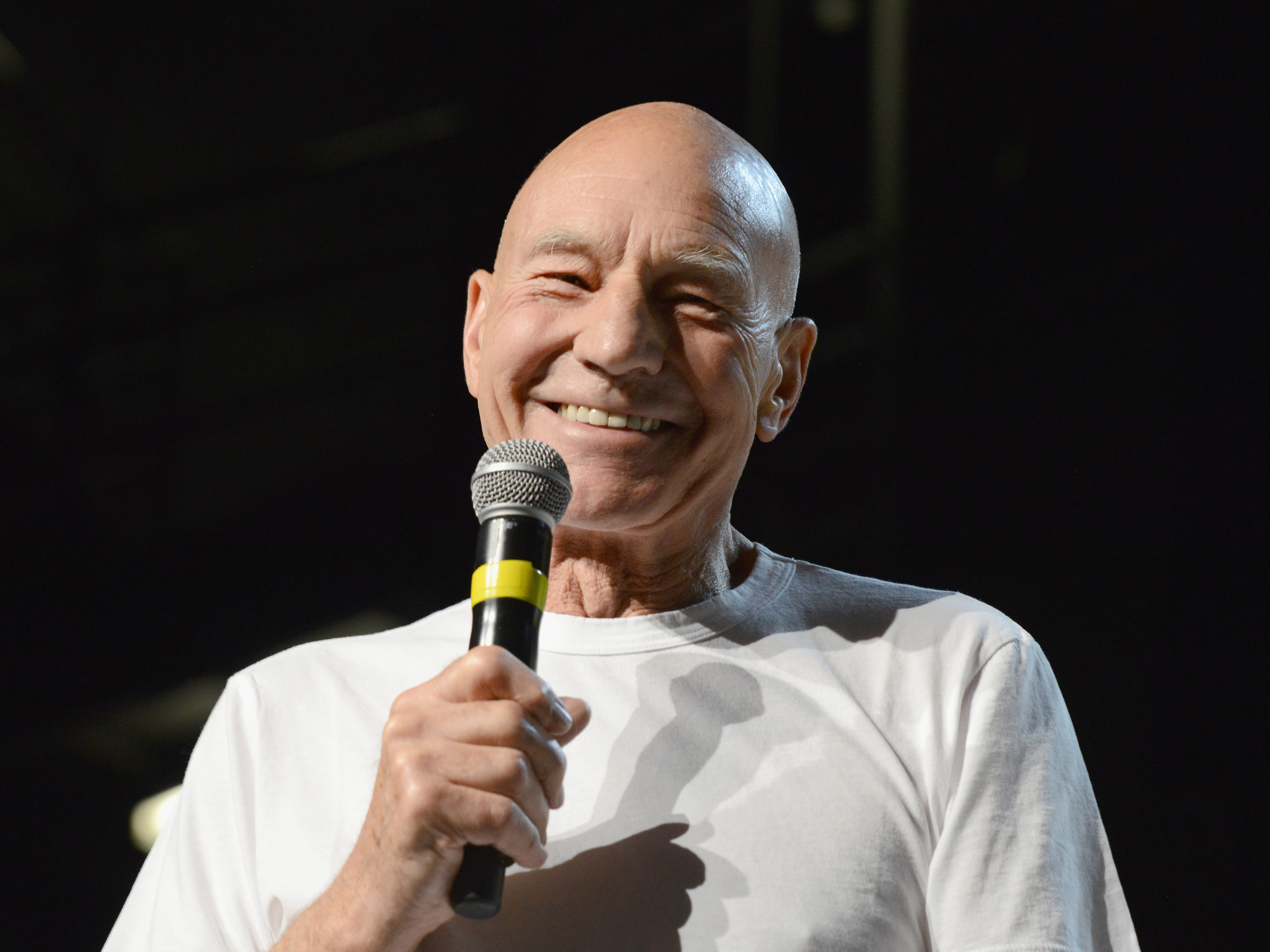 Patrick Stewart, in an unannounced special guest appearance at a convention in Las Vegas, said will return to the role of Captain Jean-Luc Picard. (Getty Images)