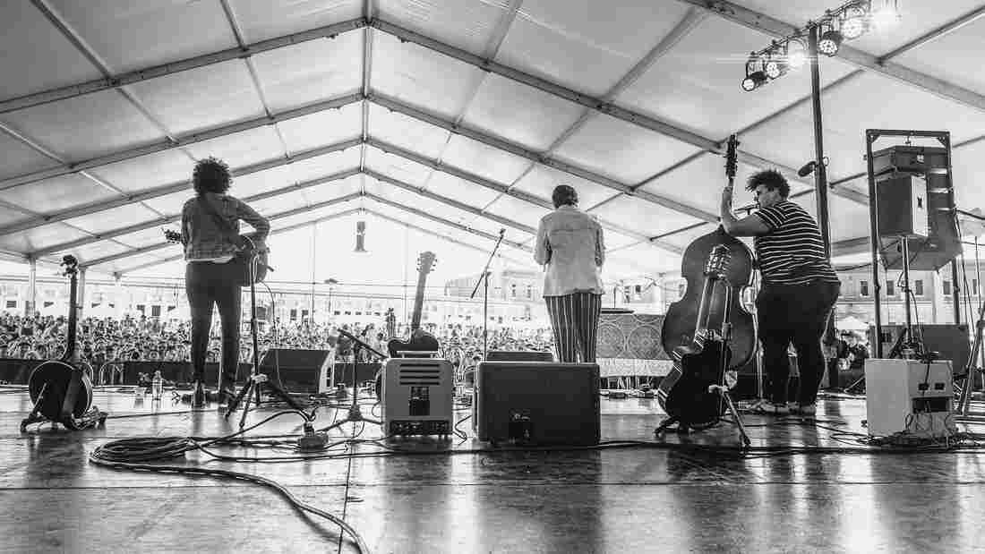 Bermuda Triangle performing at the 2018 Newport Folk Festival