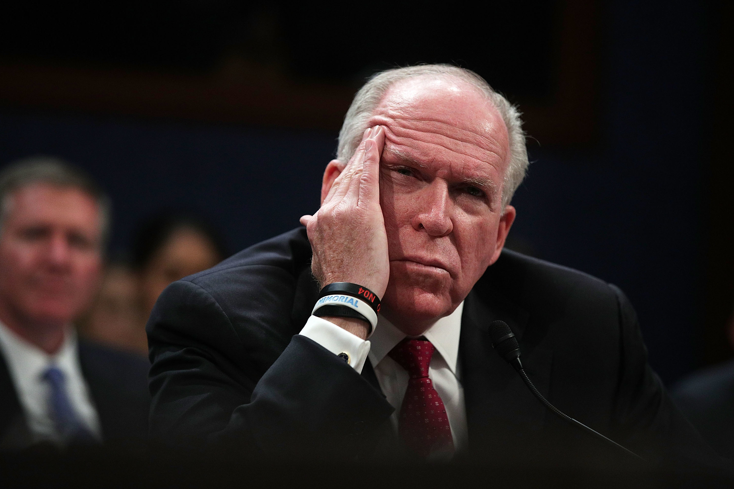 Former CIA Director John Brennan at a congressional hearing in 2017. President Trump revoked Brennan's security clearance Wednesday, claiming he was &quot;erratic.&quot; Brennan has been one of Trump's harshest critics in the national security community. (Getty Images)