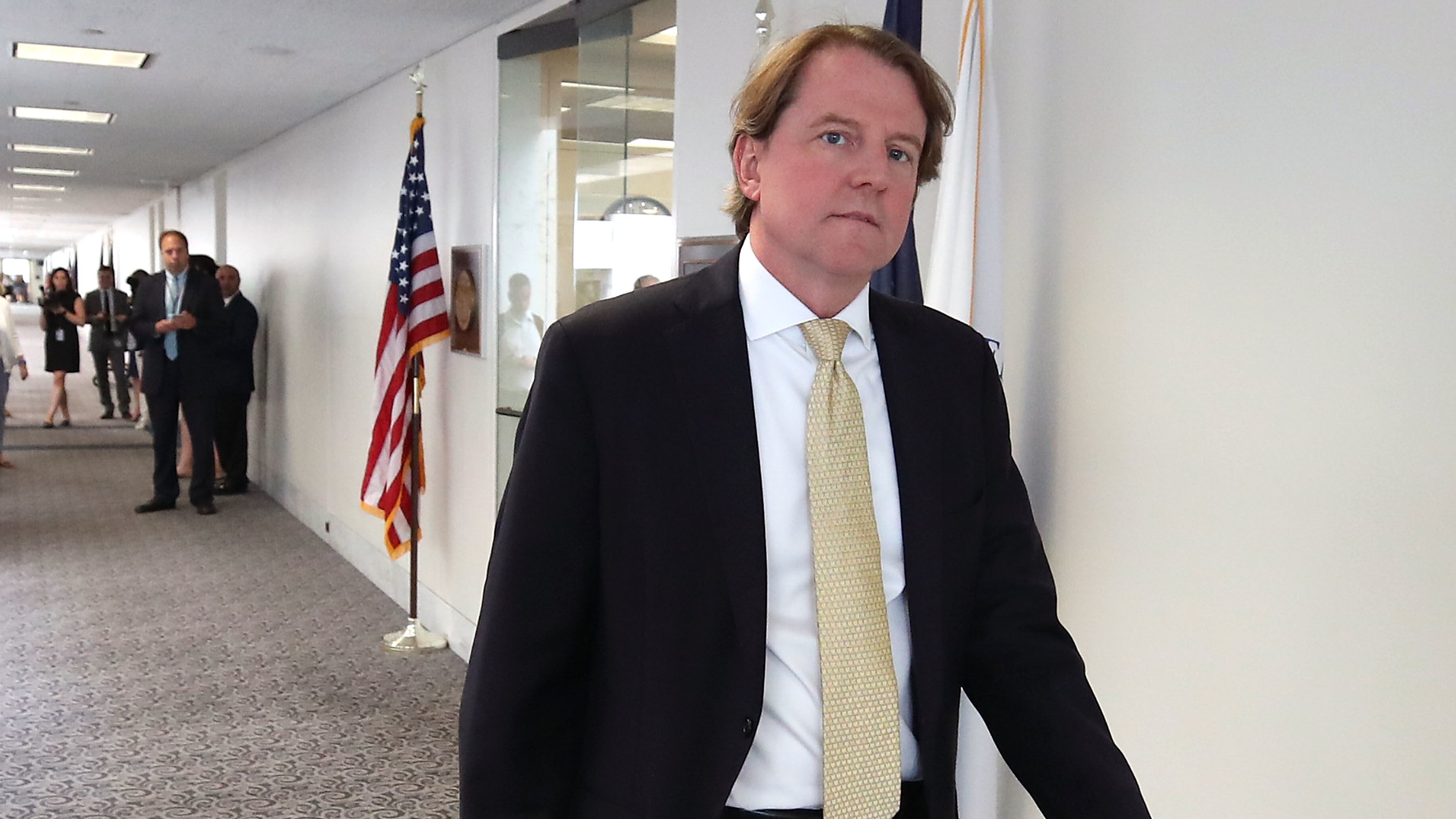 White House counsel Don McGahn has cooperated extensively in the Mueller inquiry, meeting with the special counsel's team of investigators for a total of 30 hours. (Getty Images)