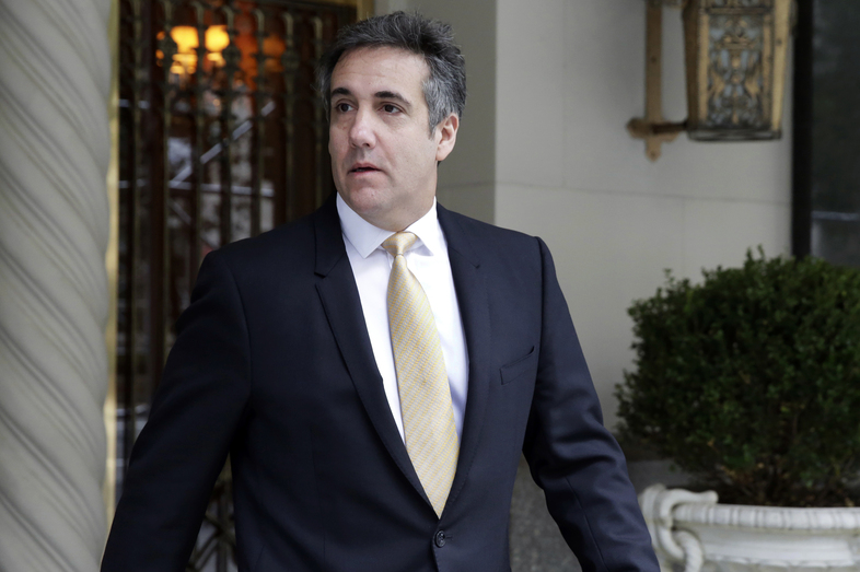 Michael Cohen, former personal lawyer to President Trump, leaves his apartment building in New York City on Tuesday. (Richard Drew/AP)