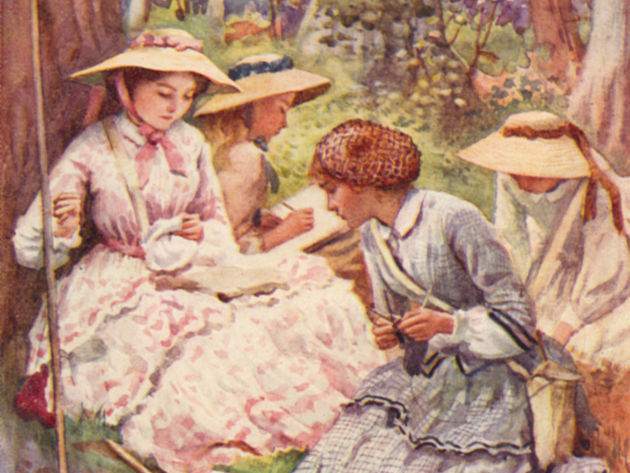 An illustration of <em>Little Women</em>'s Jo, Beth, Meg and Amy by British artist Harold Copping. (Getty Images)