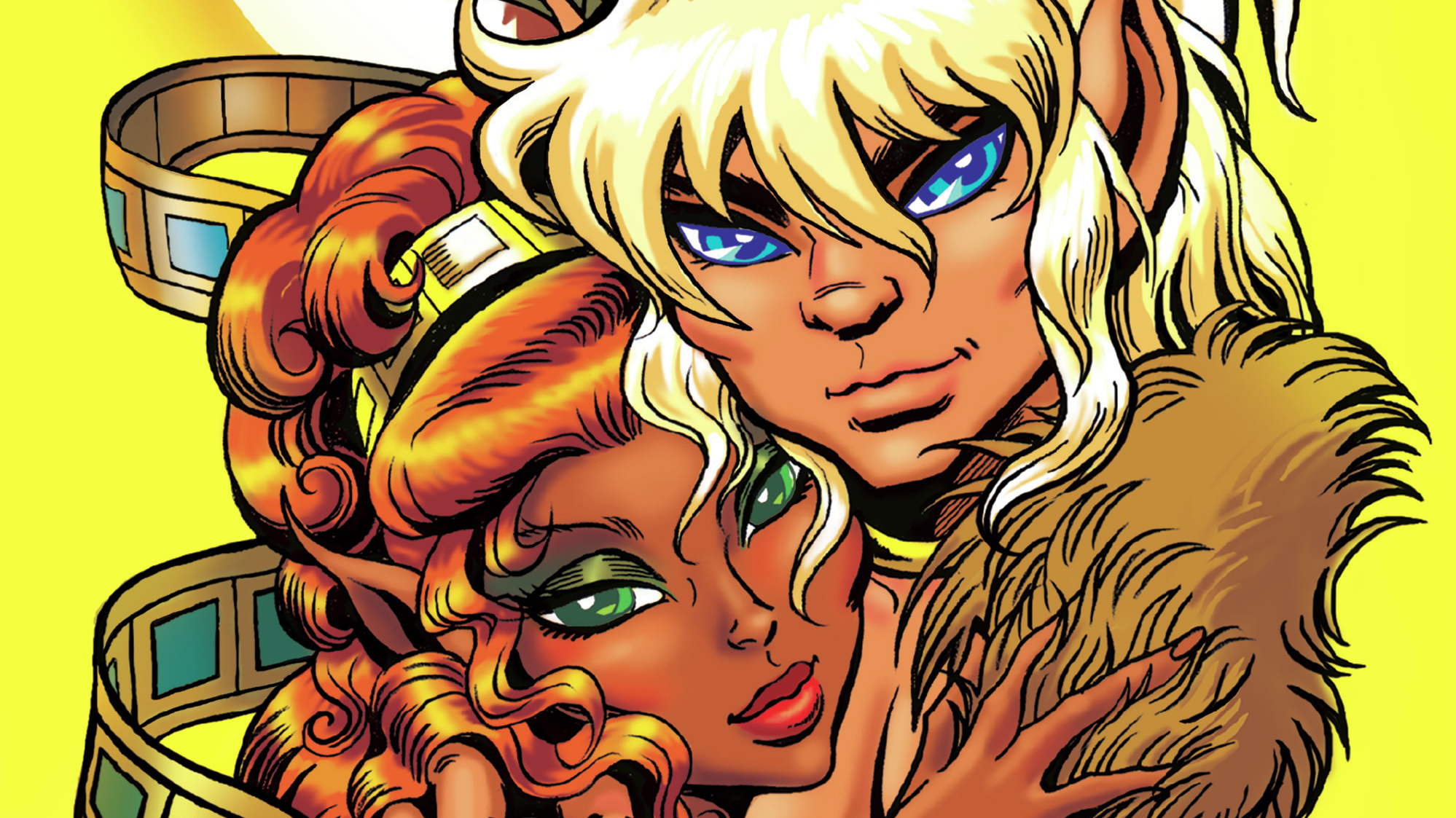 Cutter Kinseeker, chief of the Wolfriders, and his lifemate Leetah.