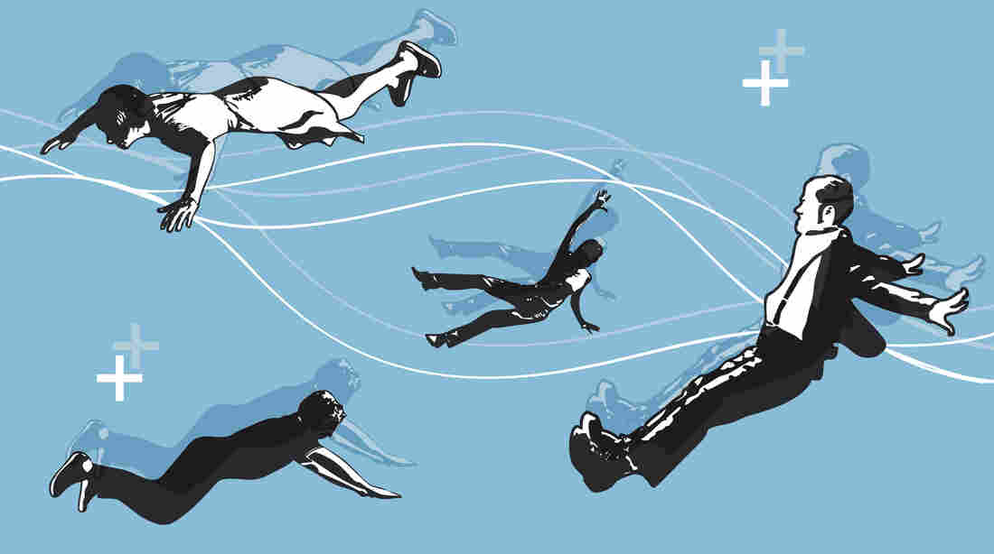 Illustration of people falling