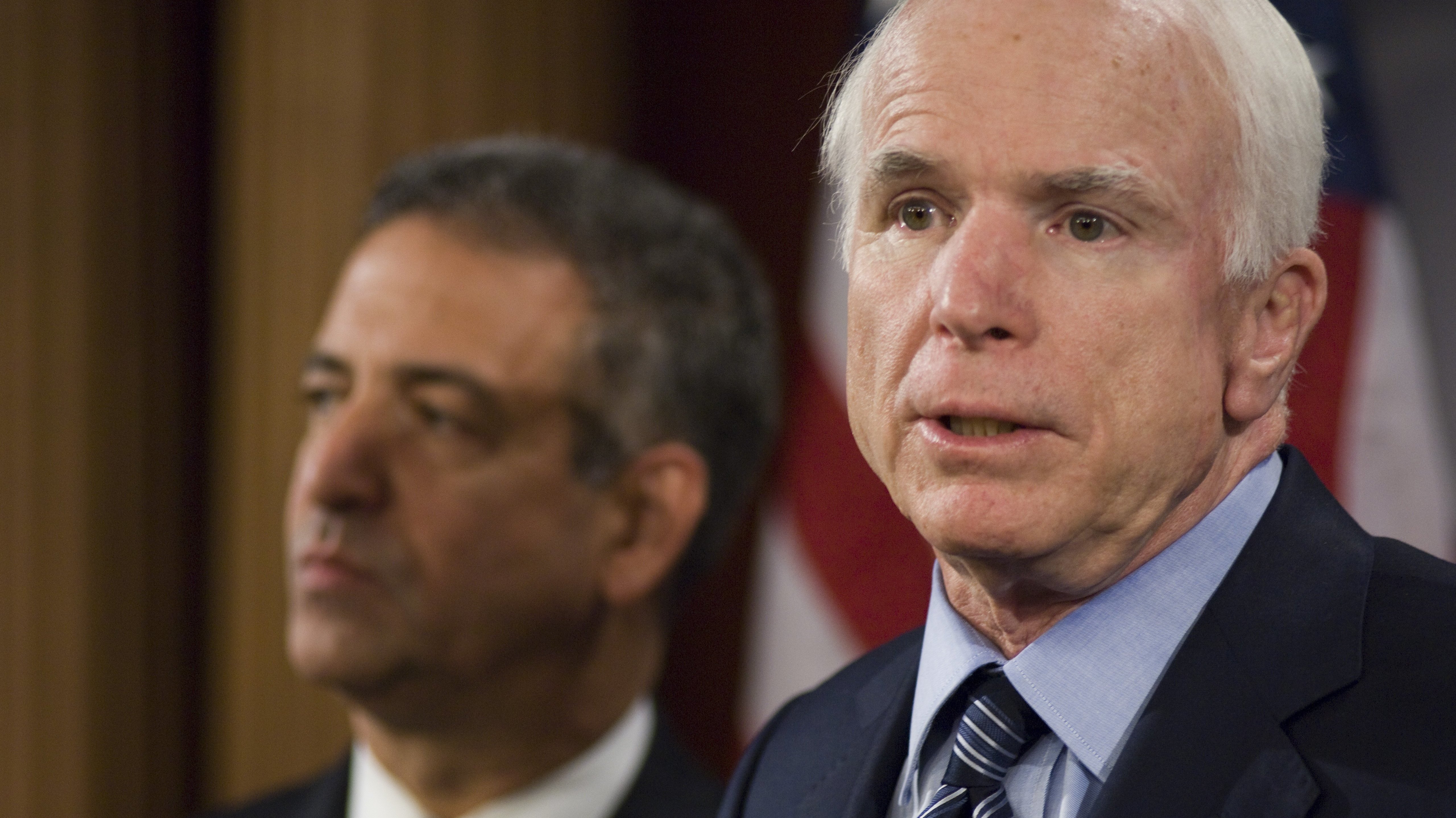 After partnering with Democrat Russ Feingold of Wisconsin, John McCain worked alongside many others on what campaign finance reform should look like and how they might outmaneuver Senate Republican leaders who wanted to sink the legislation. (Congressional Quarterly/Getty Images)