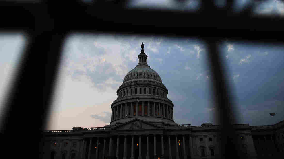 The U.S. Capitol building pictured at dusk in Washington, D.C., in July 2011.