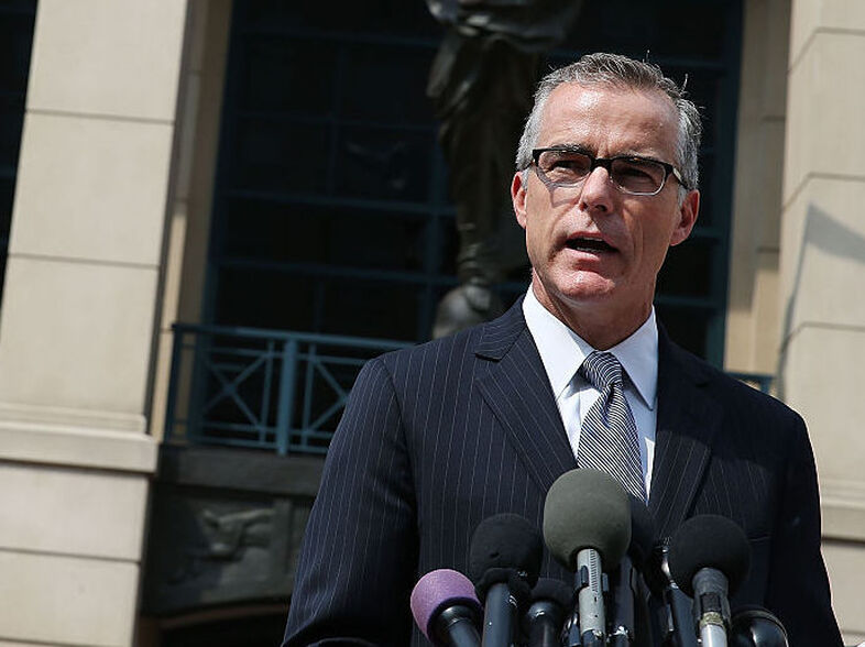 A grand jury in Washington, D.C., is looking into the case of former FBI Deputy Director Andrew McCabe, who was fired earlier this year after an internal watchdog investigation. (Mark Wilson/Getty Images)