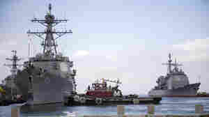 U.S. Navy Sends Ships Out To Sea Ahead Of Hurricane Florence 