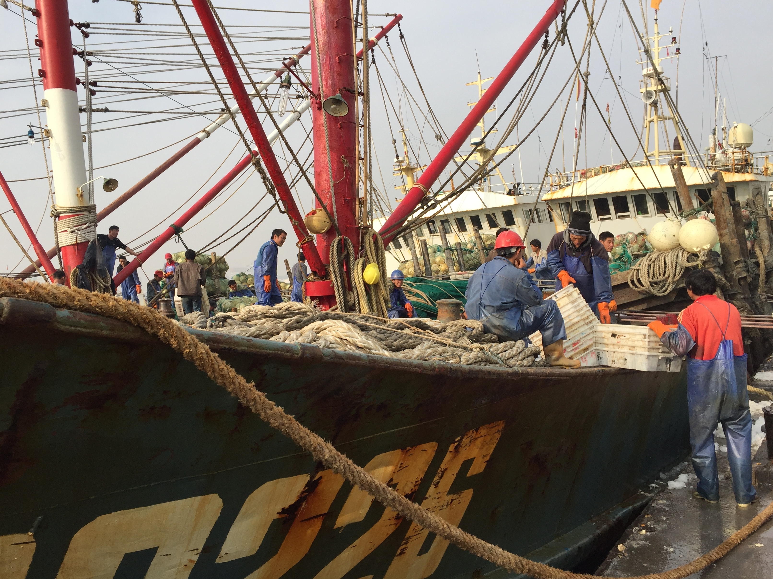 Large fishing boats use voluminous trawl nets, longlines miles in length, and other industrial gear to catch fish on the high seas, which can destroy habitats and kill other sea life. (NPR)