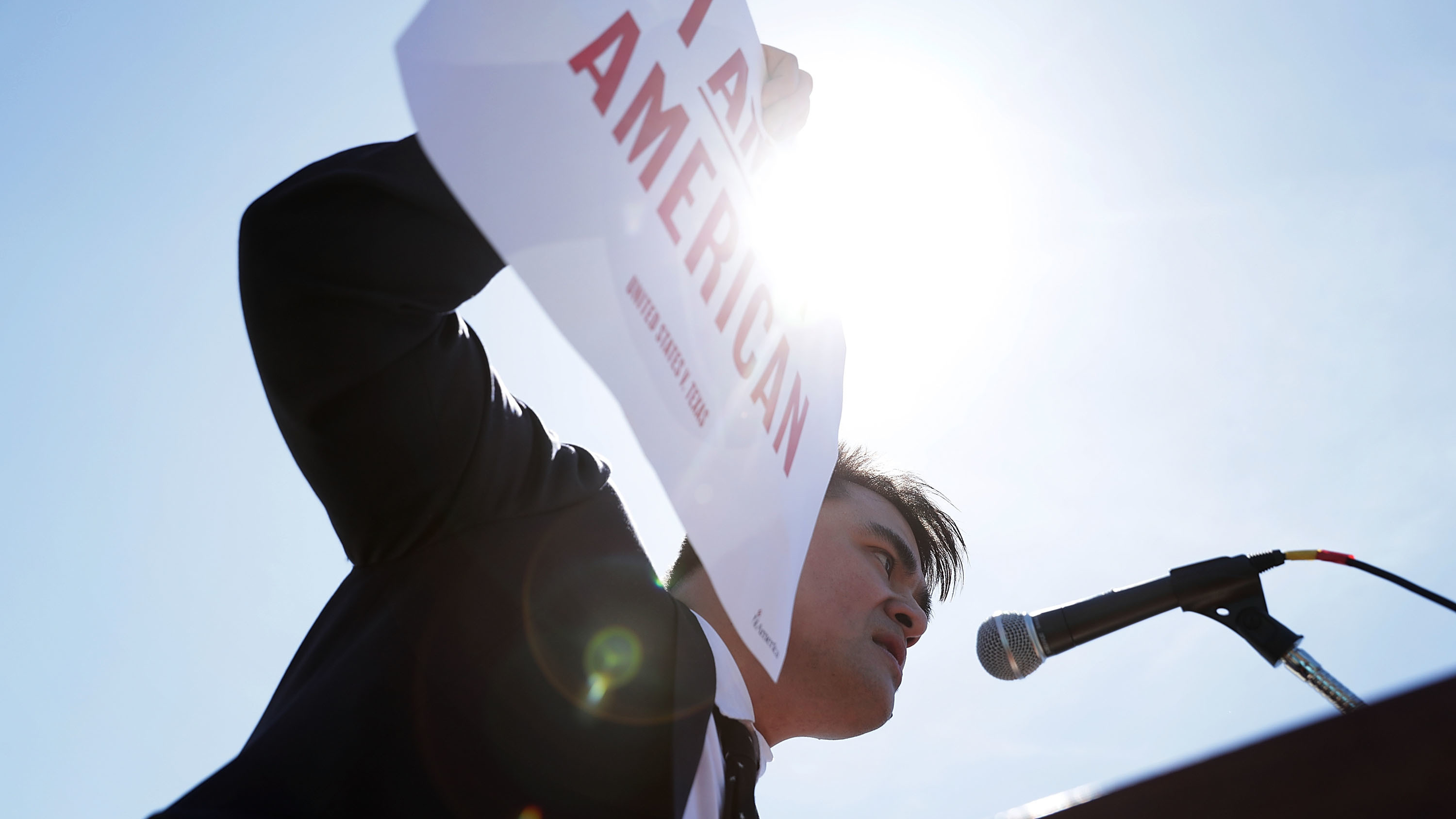 Jose Antonio Vargas, pictured at a rally in front of the U.S. Supreme Court in 2016, has written a memoir of his life as an undocumented immigrant in Dear America.