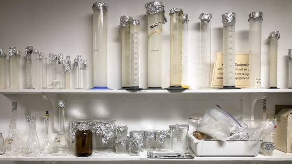Drinking water samples from homes in southwestern Puerto Rico are tested at Interamerican University of Puerto Rico in San German.