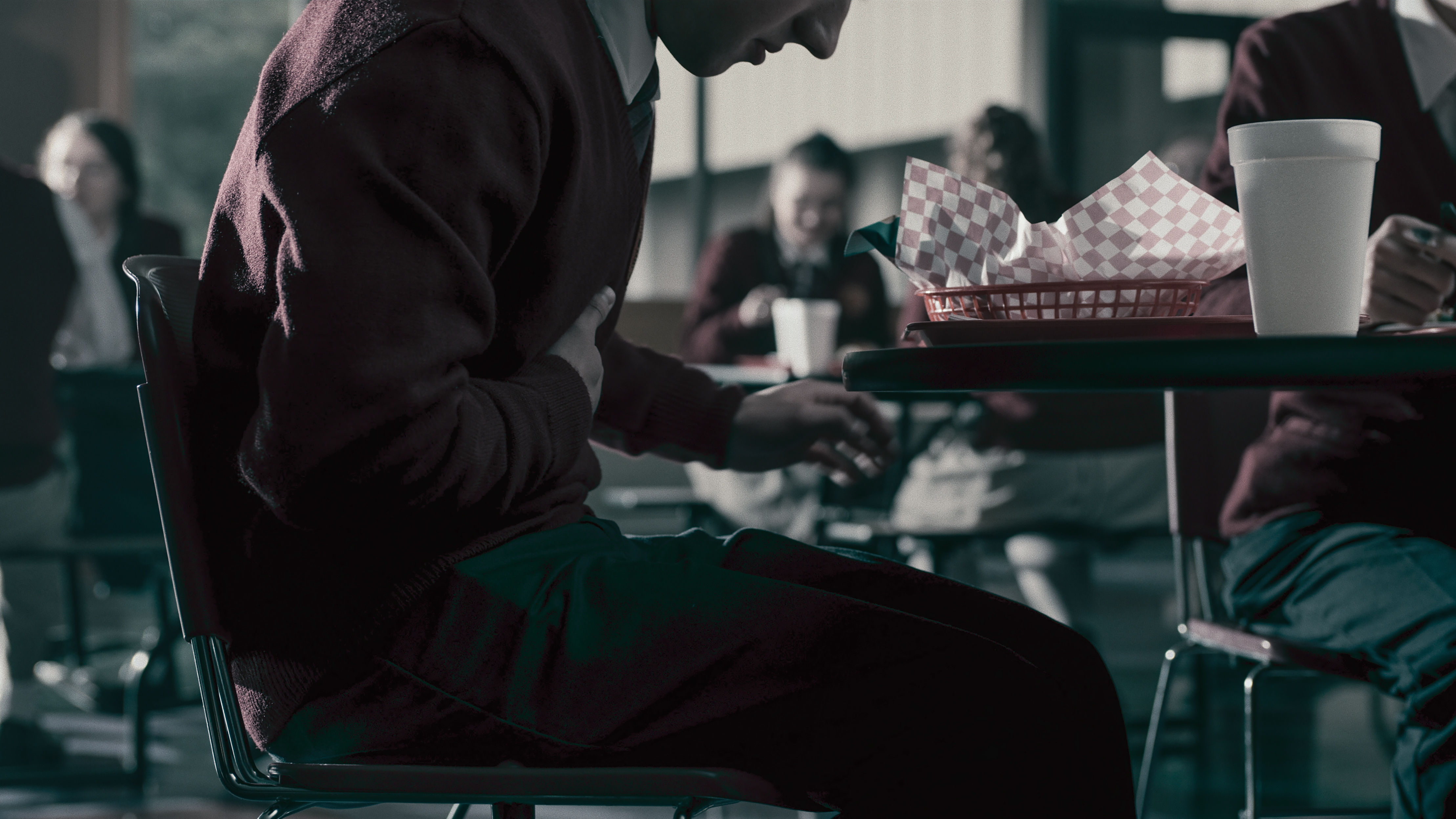 The second season of Netflix's <em>American Vandal</em> uses several true-crime techniques, like this moody reenactment, to explore its fake-crime story. (Netflix)