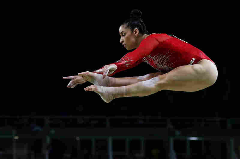 Aly Raisman competes on the balance beam during the Women's Individual All Around Final on Day 6 of the 2016 Rio Olympics.