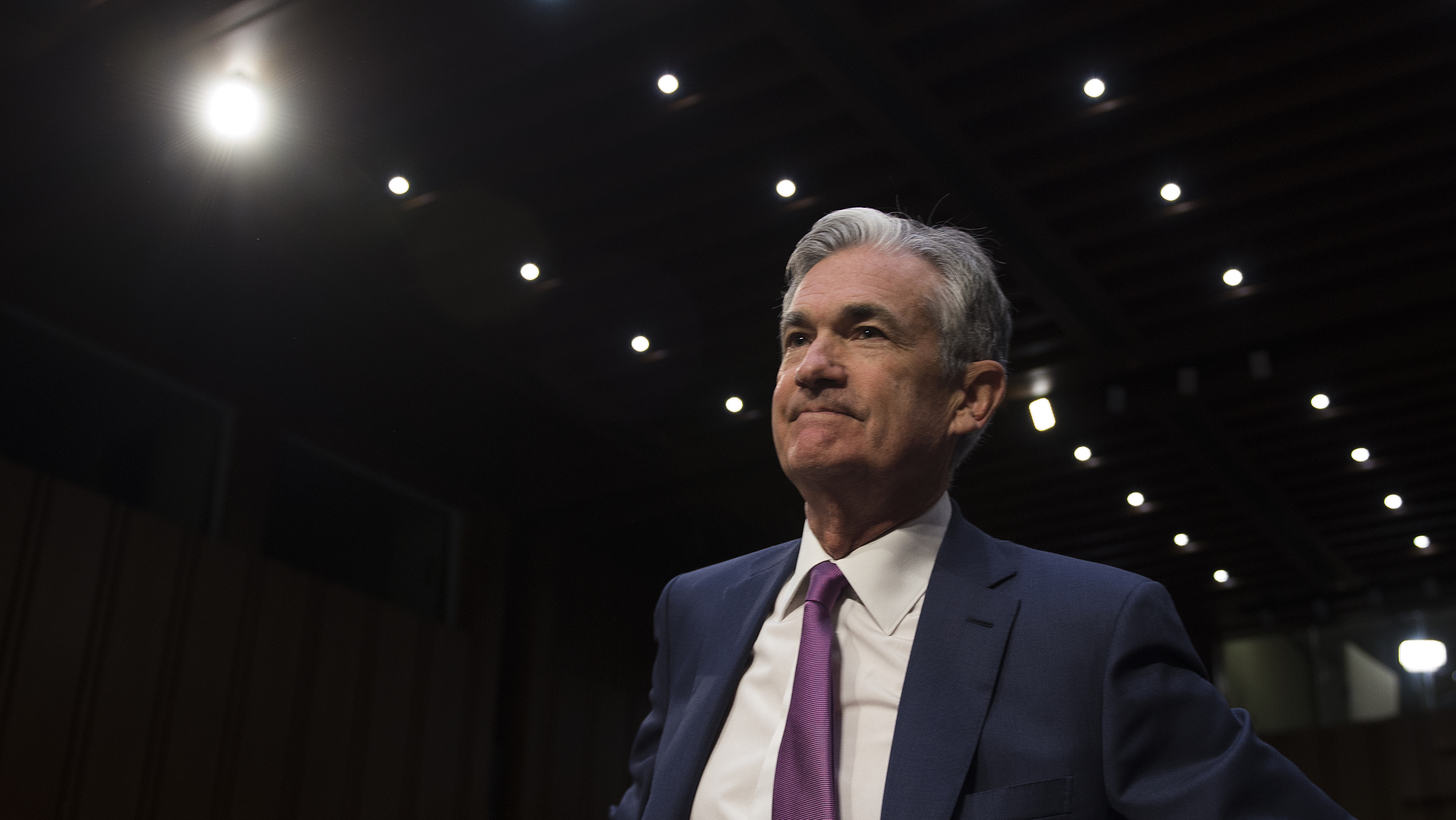 Federal Reserve Board Chairman Jerome Powell, seen before a Senate committee hearing in July. The Fed announced another interest rate bump Wednesday on the strength of a healthy economy. (AFP/Getty Images)