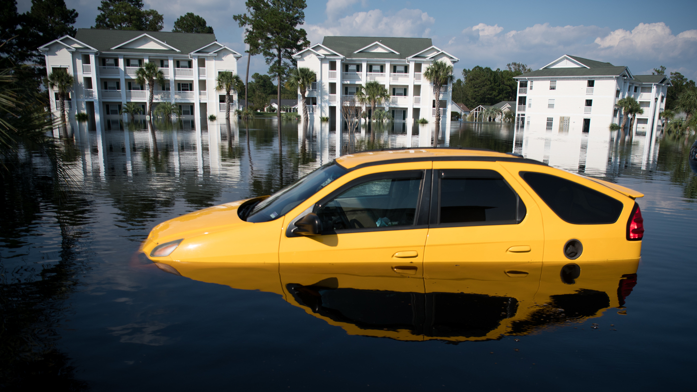 Florence Floodwaters Total Thousands Of Cars, Stranding Locals : NPR