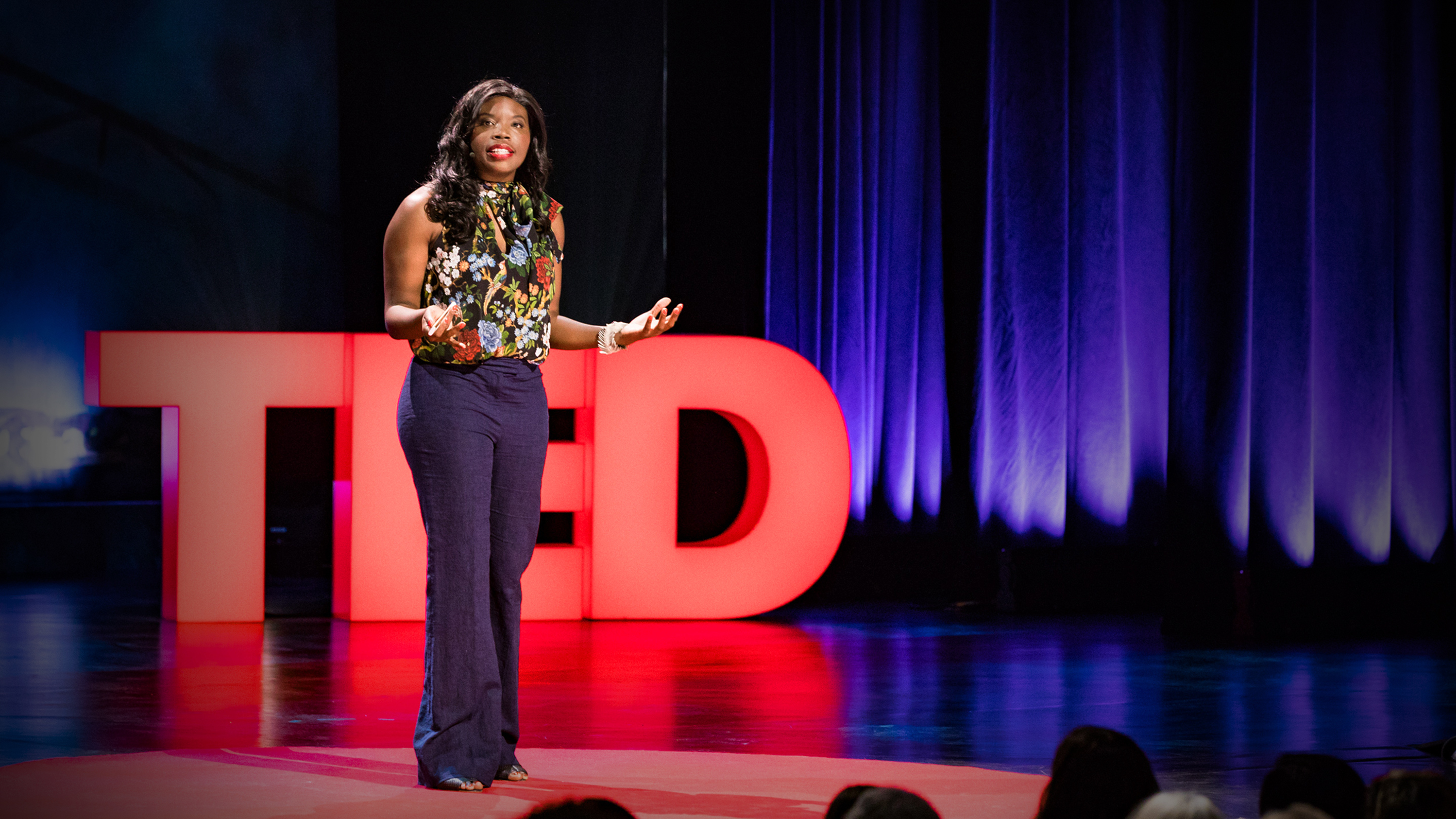 Liz Ogbu on the TED stage.