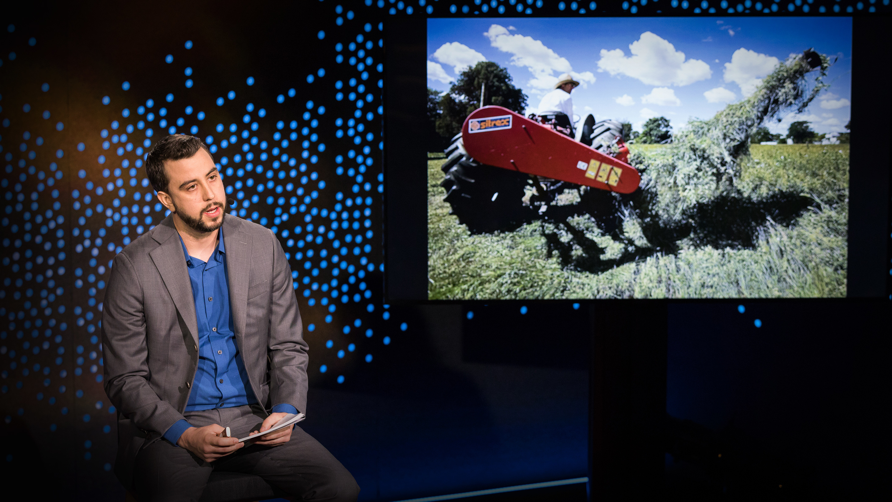 Drew Philp on the TED Stage.