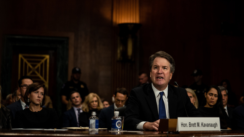 Judge Brett Kavanaugh called sexual assault accusations "a calculated and orchestrated political hit" on Thursday. (Erin Schaff/Getty Images)