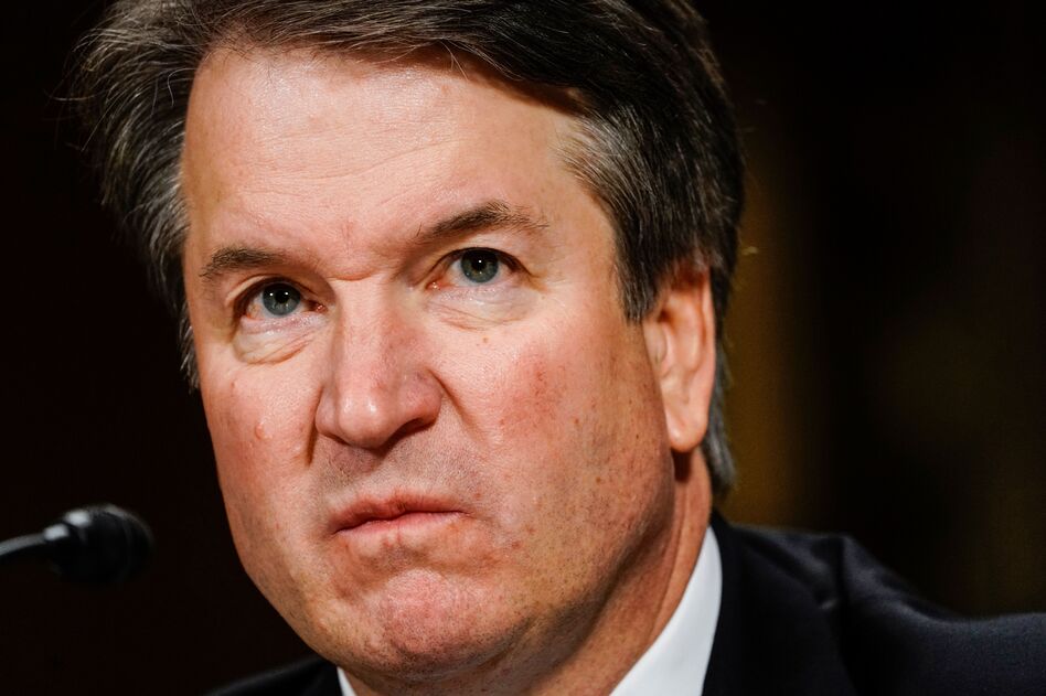 Judge Brett Kavanaugh scowls as he testifies before the Senate Judiciary Committee on Capitol Hill Thursday. Afterward, many observers felt he had revealed a partisan side never before seen from a Supreme Court nominee. (Melina Mara/AFP/Getty Images)