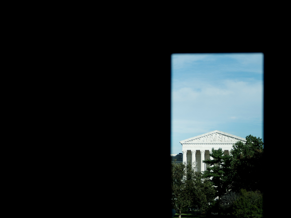 A view of the Supreme Court from Capitol Hill September 28, 2018. The Court begins its new term on Monday one justice short while the Senate remains stuck in a confirmation fight over Judge Brett Kavanaugh, who's been accused of sexual assault. (Brendan Smialowski/AFP/Getty Images)