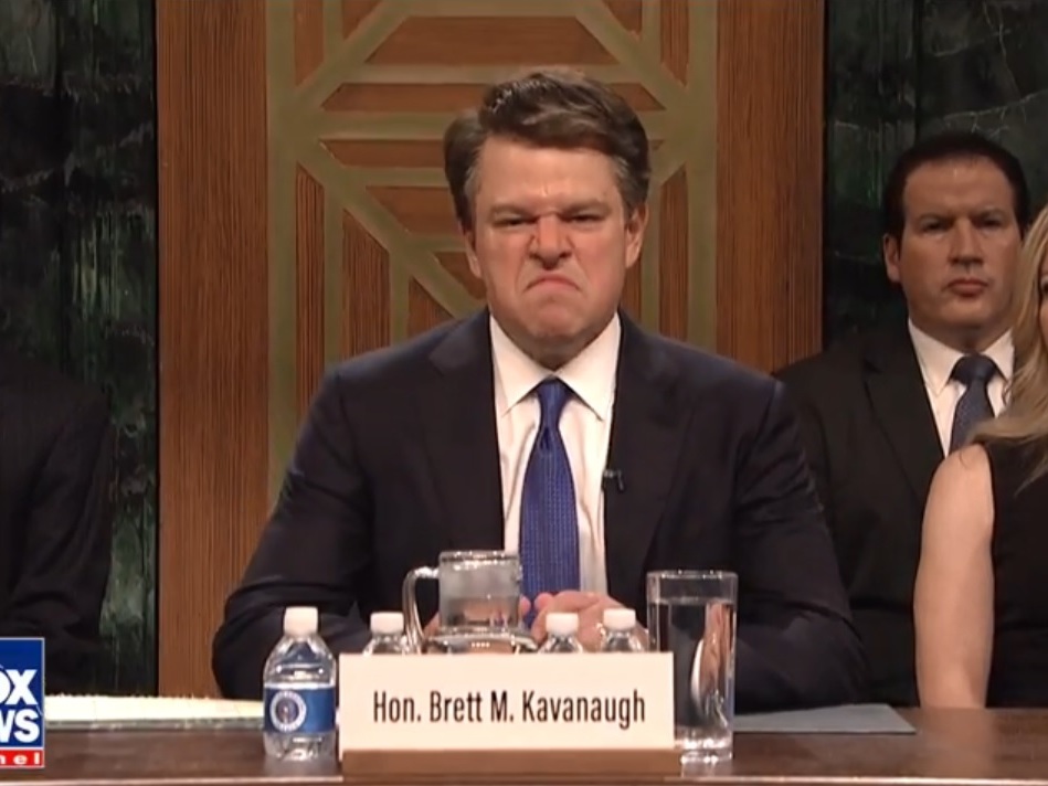 Matt Damon Is A Sniffing Shouting Brett Kavanaugh On Snl Season Premiere Capradio Org