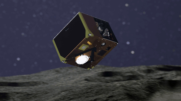 Roughly the size of a shoebox, the MASCOT lander safely settled onto the surface of the Ryugu asteroid. It