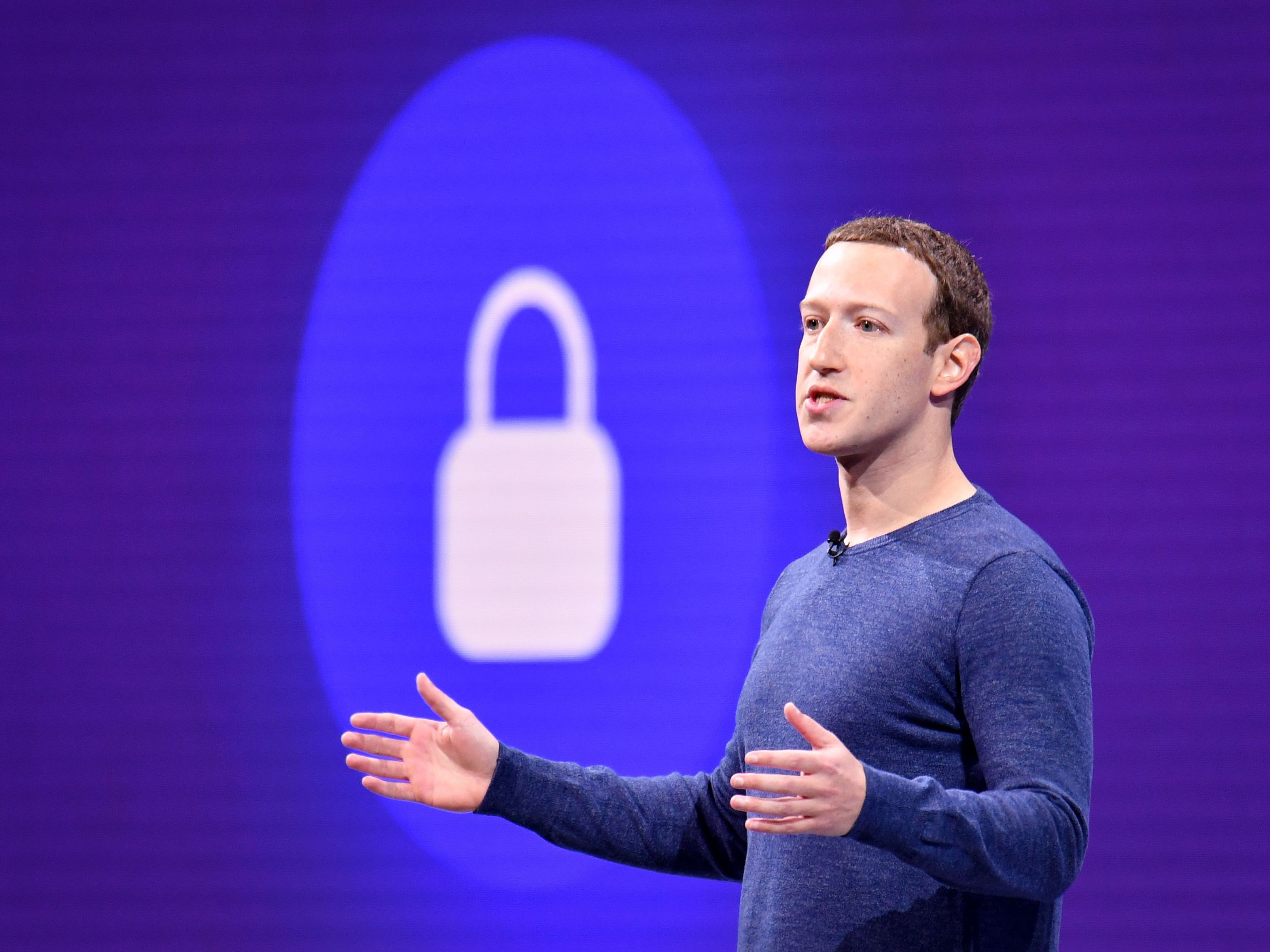 Facebook CEO Mark Zuckerberg speaks during the annual F8 conference in San Jose, Calif., on May 1. California passed legislation that would allow users to sue for damages for data breaches like the one Facebook recently suffered. (AFP/Getty Images)