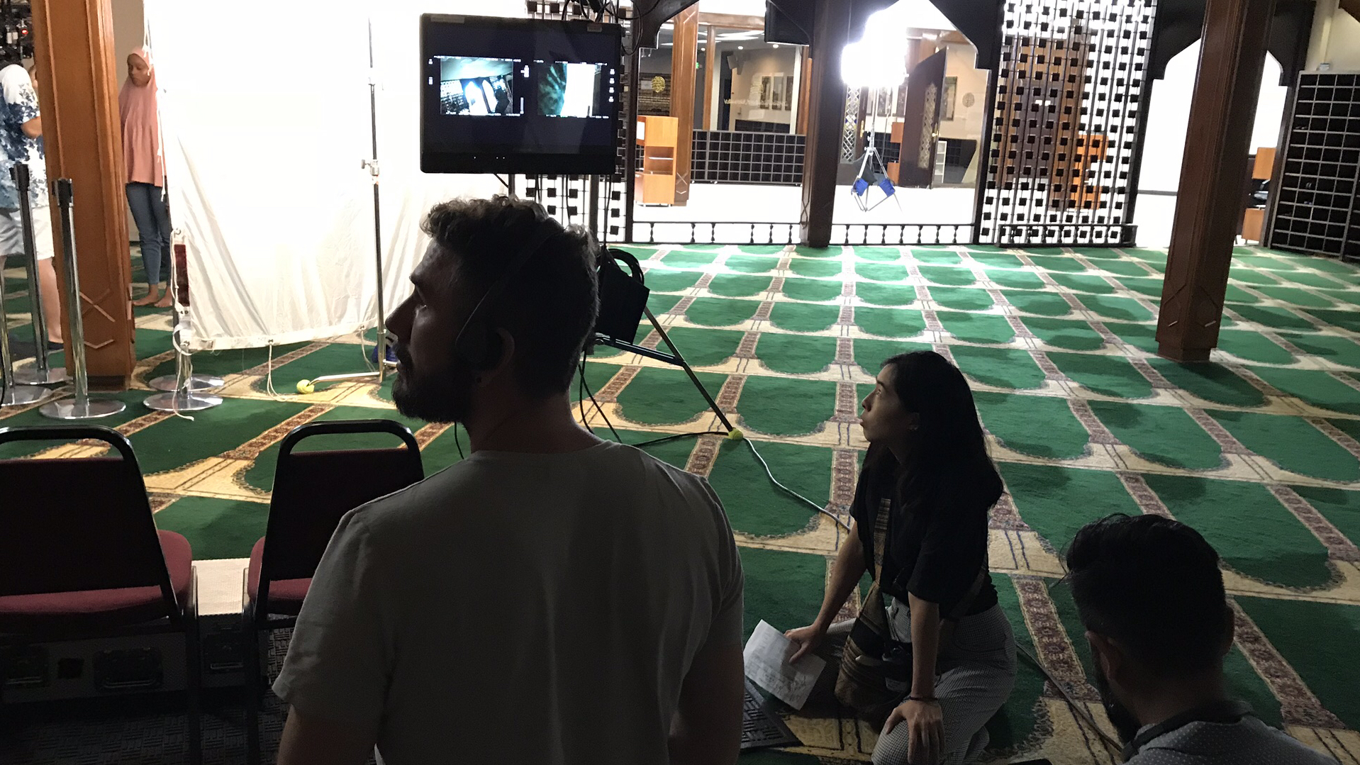 On the set of East of La Brea at the Islamic Center of Southern California. The web series, which focuses on two Muslim-American women, is one of a new crop of shows featuring Muslim characters.