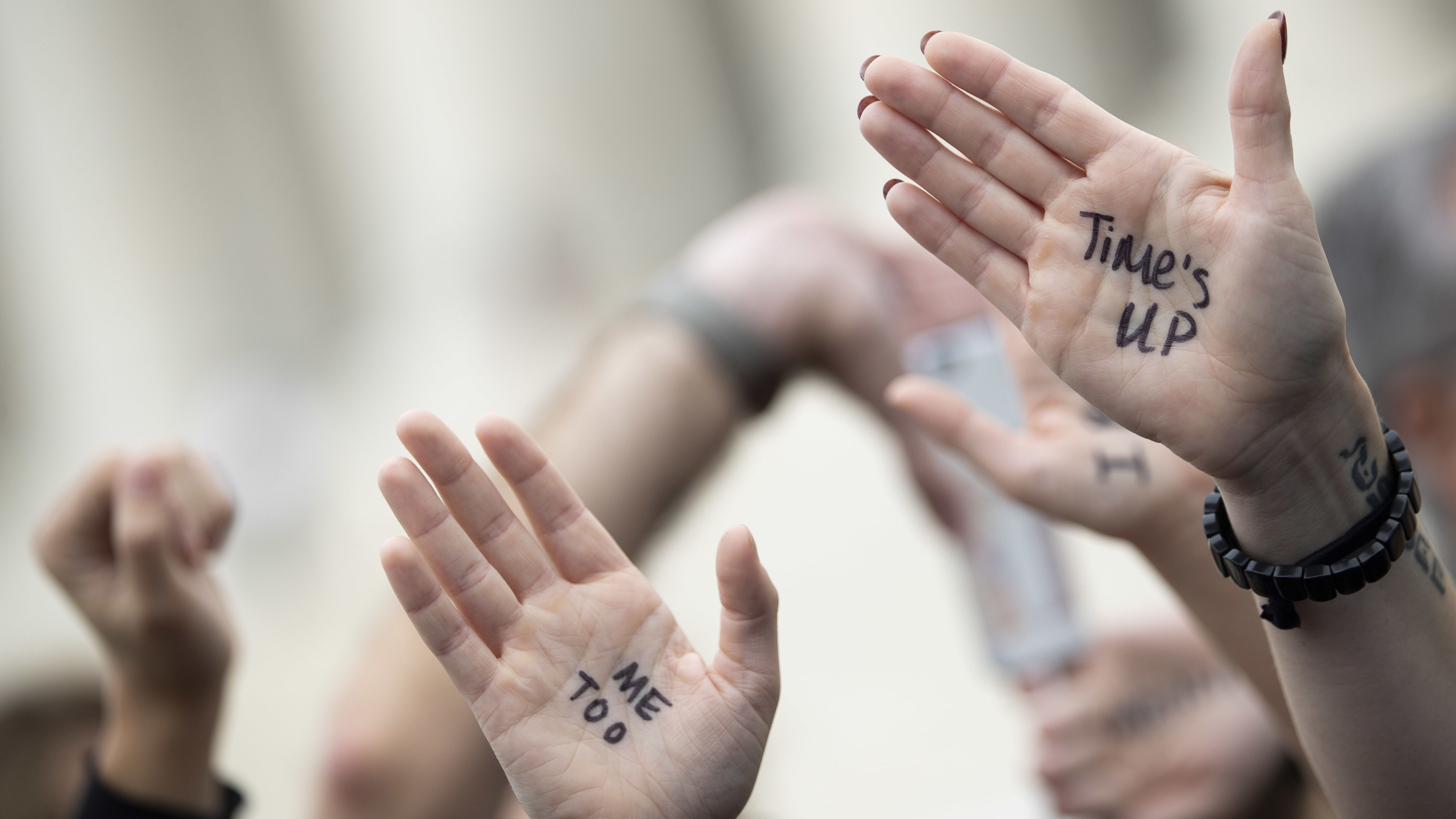 Throughout the Senate confirmation period, protesters have rallied against Supreme Court nominee Brett Kavanaugh on Capitol Hill in Washington, D.C. Christine Blasey Ford and others have alleged that Kavanaugh sexually assaulted them decades ago. (Getty Images)