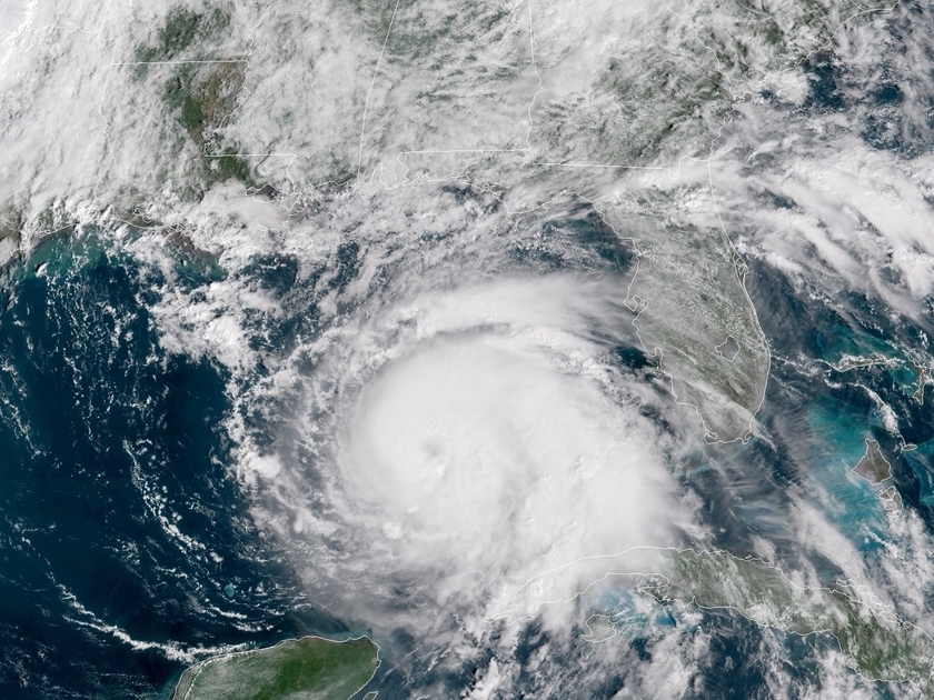 Aerial view of Hurricane Michael
