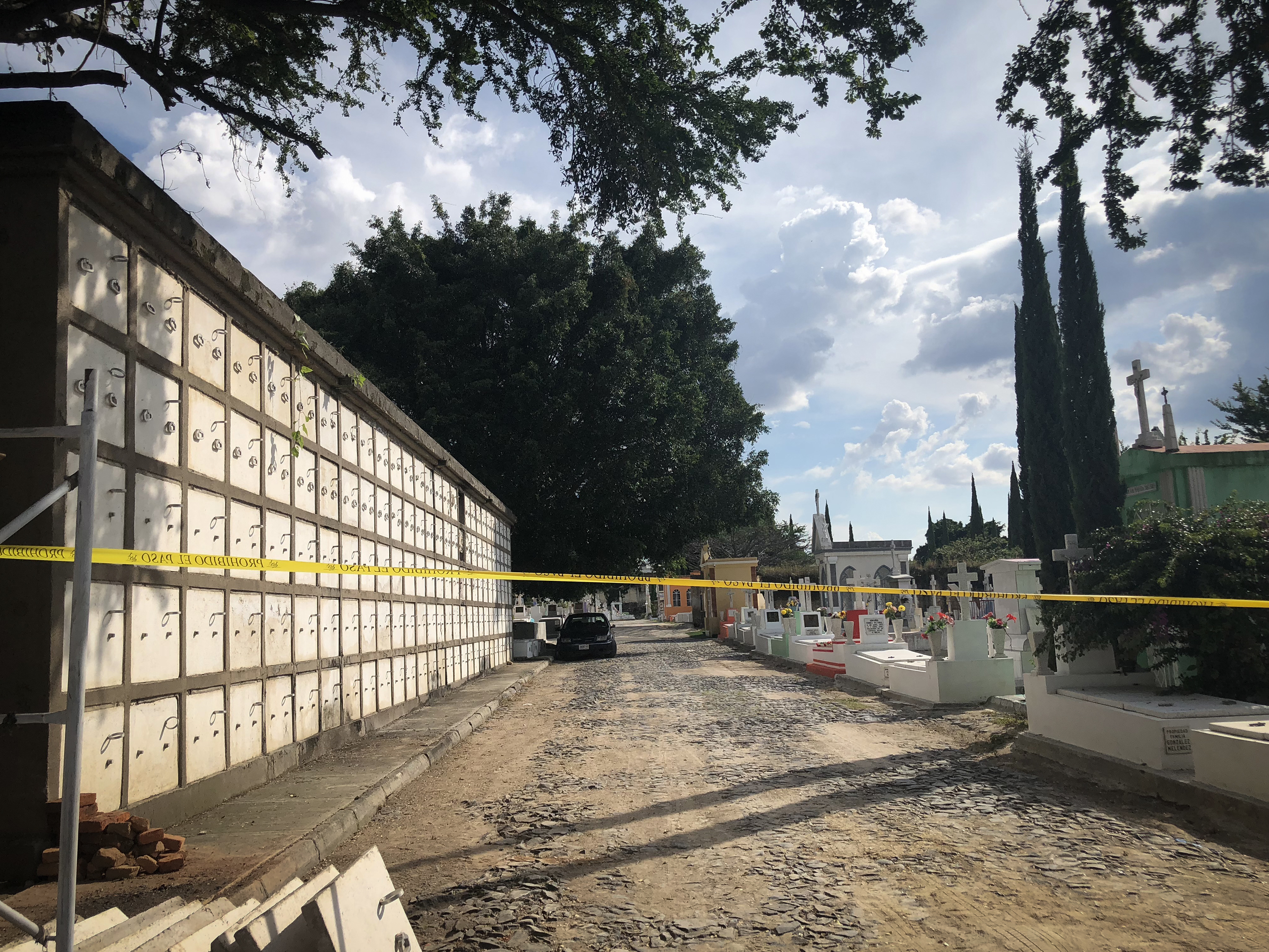 A site in a Guadalajara cemetery last week, where the state wants to bury the bodies that are currently stacked up at the local morgue. (Carrie Kahn/NPR)