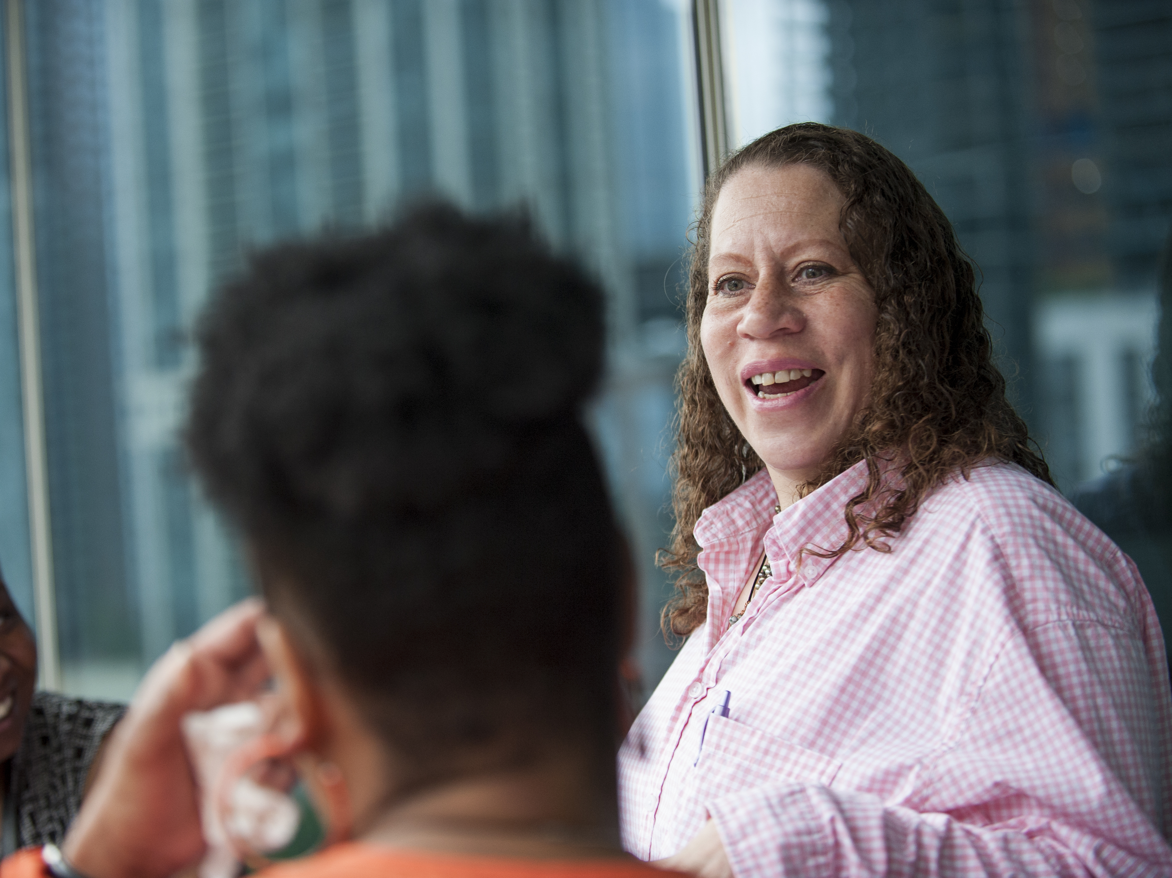 In Prison, Discipline Comes Down Hardest On Women 1 Monica Cosby (right) joined with other women in Chicago to work to reduce the number of women in Illinois prisons. A former prisoner herself, she is now a community organizer and advocate for women in prison.