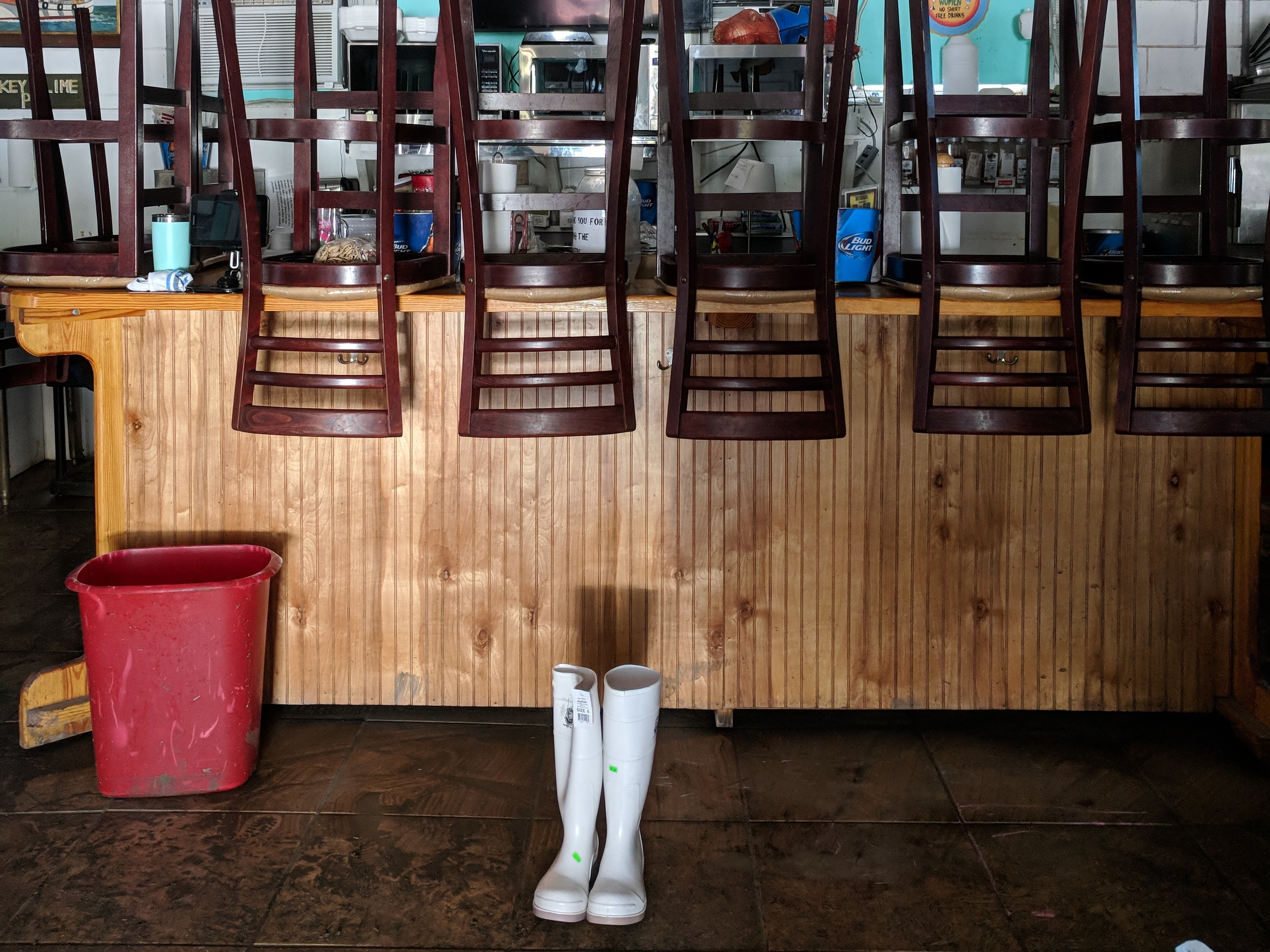 At Lynn's Quality Oysters in Eastpoint, Fla., employees are starting to clean up and take stock of the damage after devastating storm surge hit the area. (NPR)