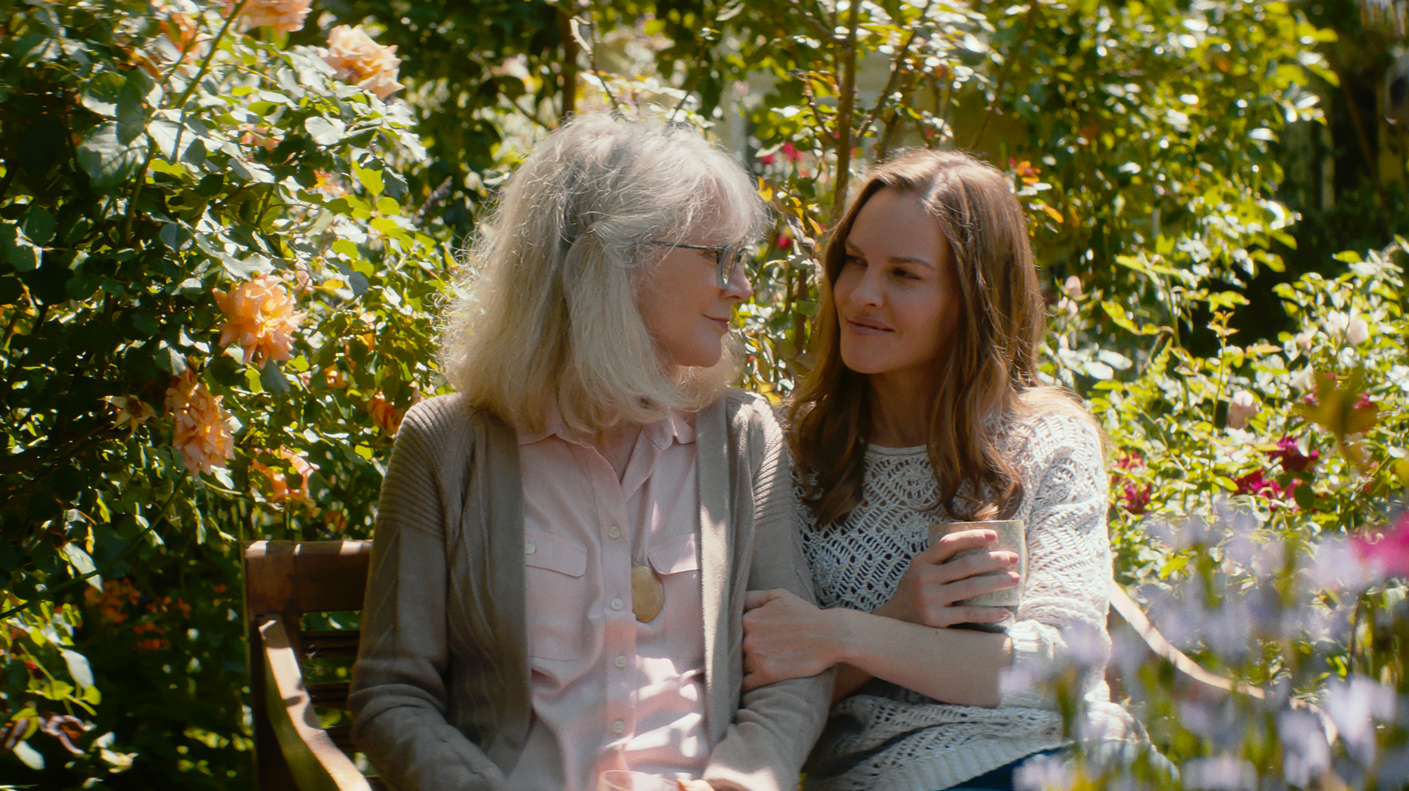 Ruth (Blythe Danner) and Bridget (Hilary Swank) share a moment in writer/director Elizabeth Chomko
