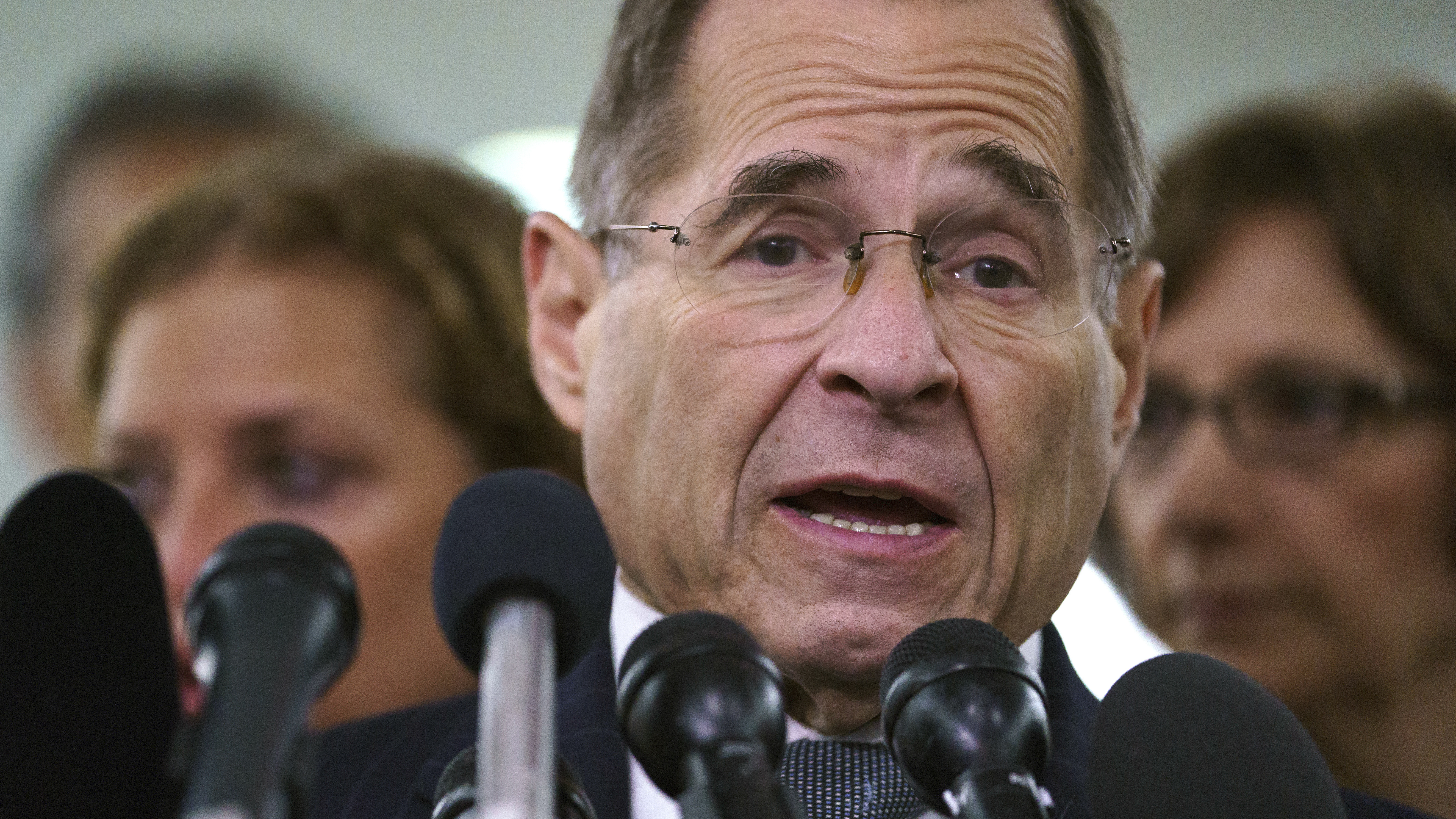 Democratic leaders including Rep. Jerry Nadler of New York faulted the White House on Wednesday for what they called "irresponsible" lumping of dissimilar Chinese and Russian influence schemes.