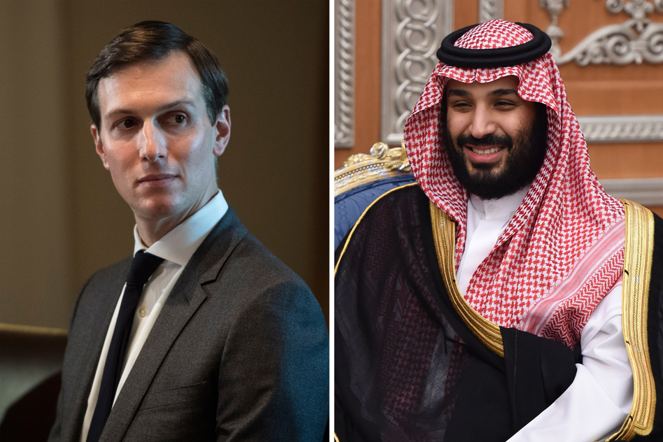 White House senior adviser Jared Kushner and Saudi Crown Prince Mohammed bin Salman have reportedly forged close ties focused on the Middle East peace process. (Jabin Botsford/The Washington Post; Fayez Nureldine/AFP/Getty Images)
