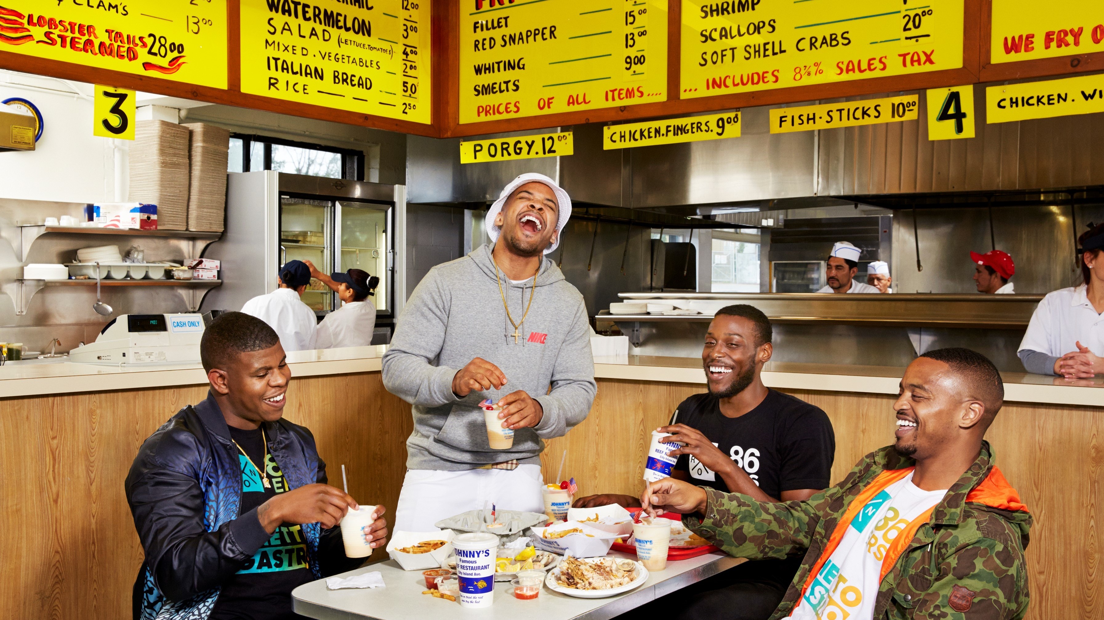 The Ghetto Gastro collective (Jon Gray, Lester Walker, Pierre Serrao and Malcolm Livingston II) is a self-described "black power kitchen" in The Bronx.
