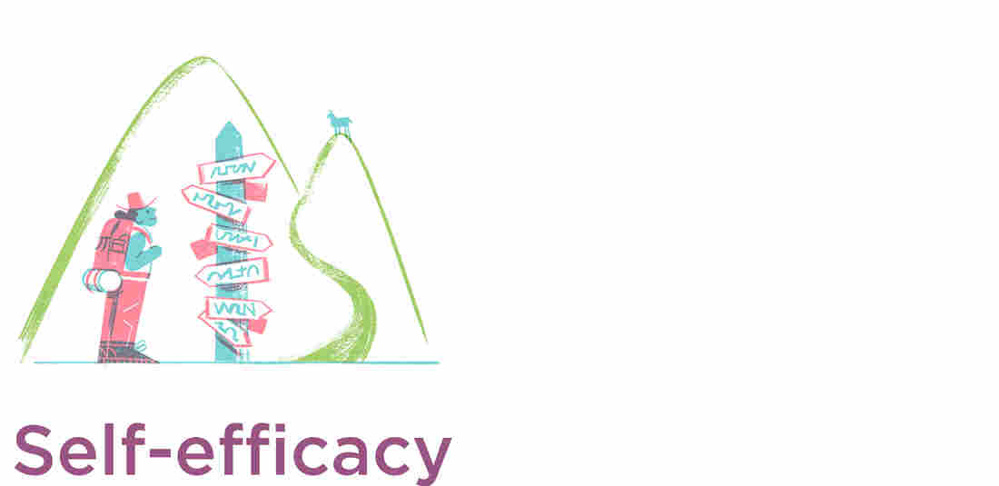 Self-efficacy. (Illustration by Drew Lytle for NPR.)