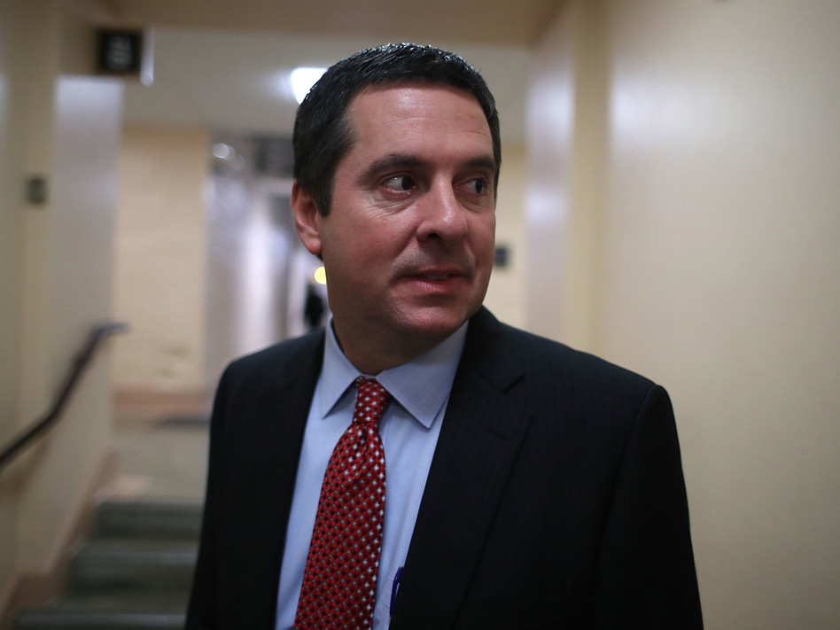 Rep. Devin Nunes, R-Calif., leaves a meeting on Capitol Hill in January. The House Intelligence Committee chairman is locked in a fierce re-election battle. (Mark Wilson/Getty Images)